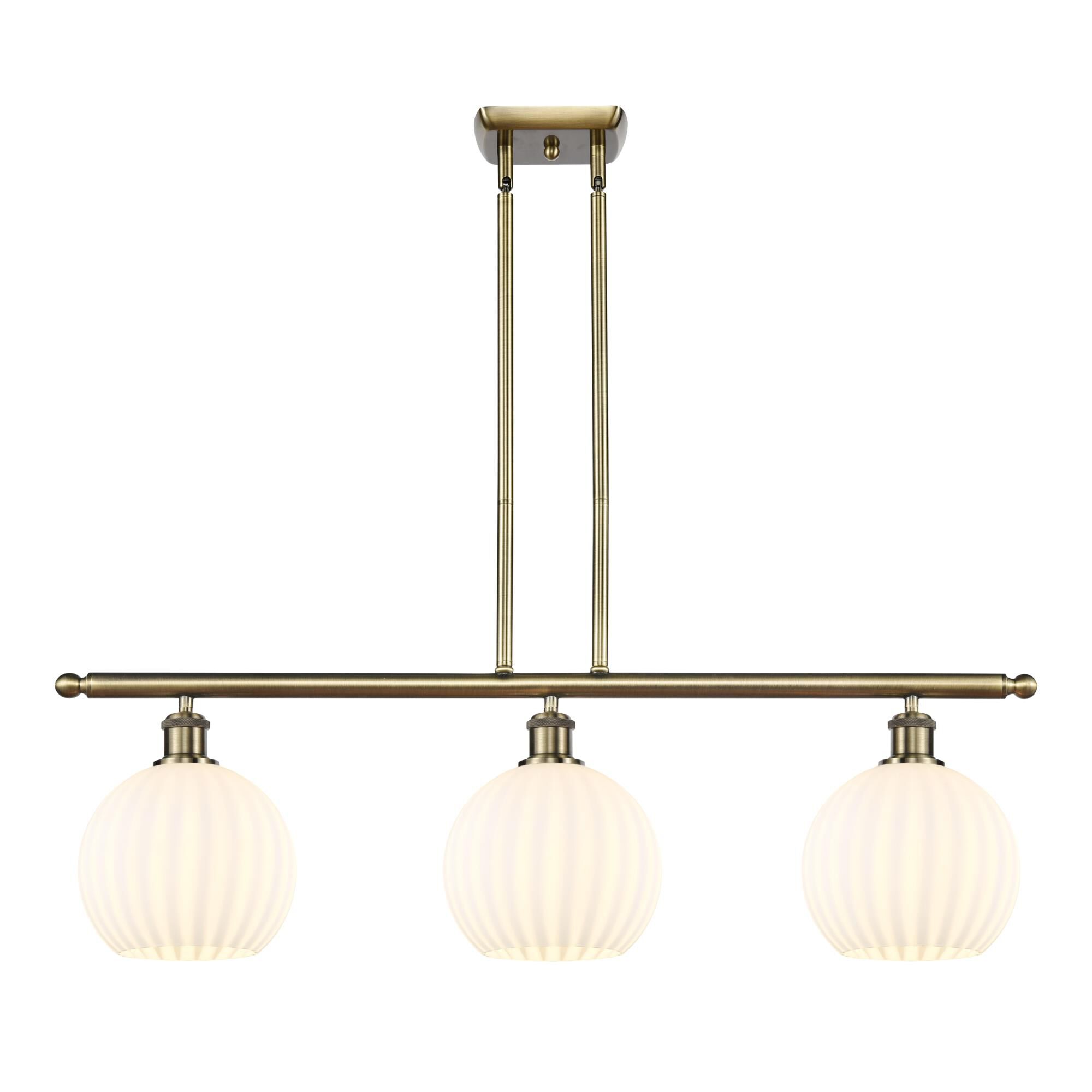 Bruno Marashlian White Venetian 36 Inch Linear Suspension Light by Innovations Lighting
