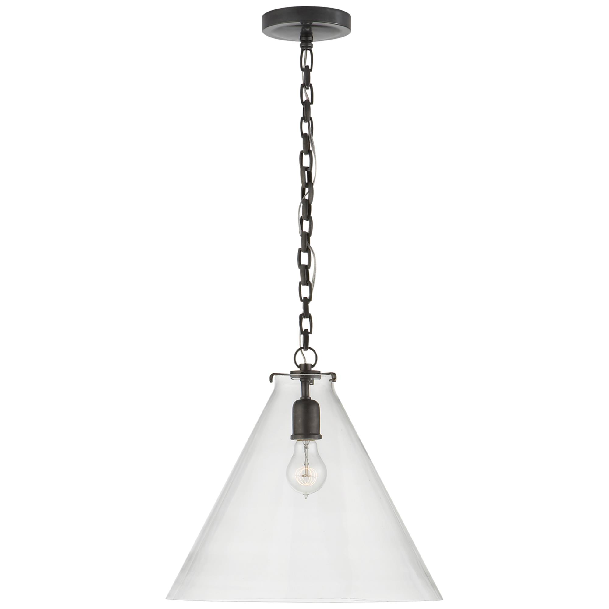 Shown in Bronze finish and Clear glass