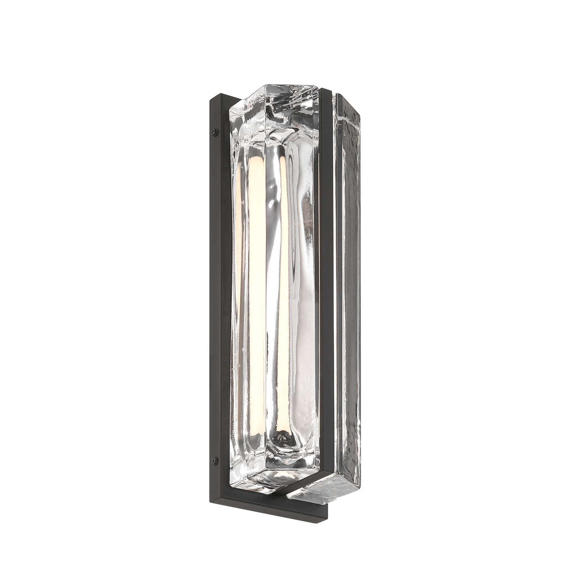 Shown in Black finish and Clear glass