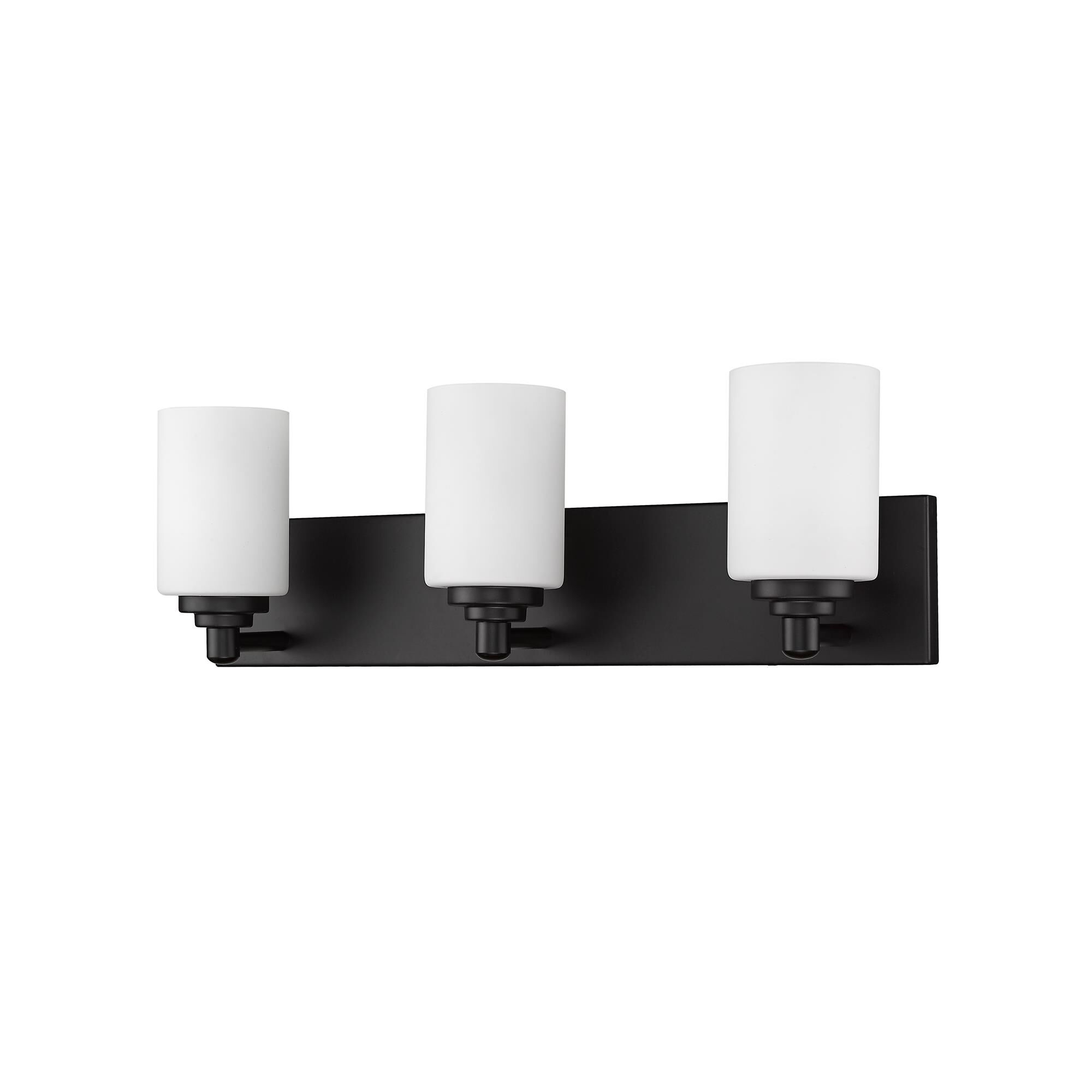 Shown in Matte Black finish and Glass shade