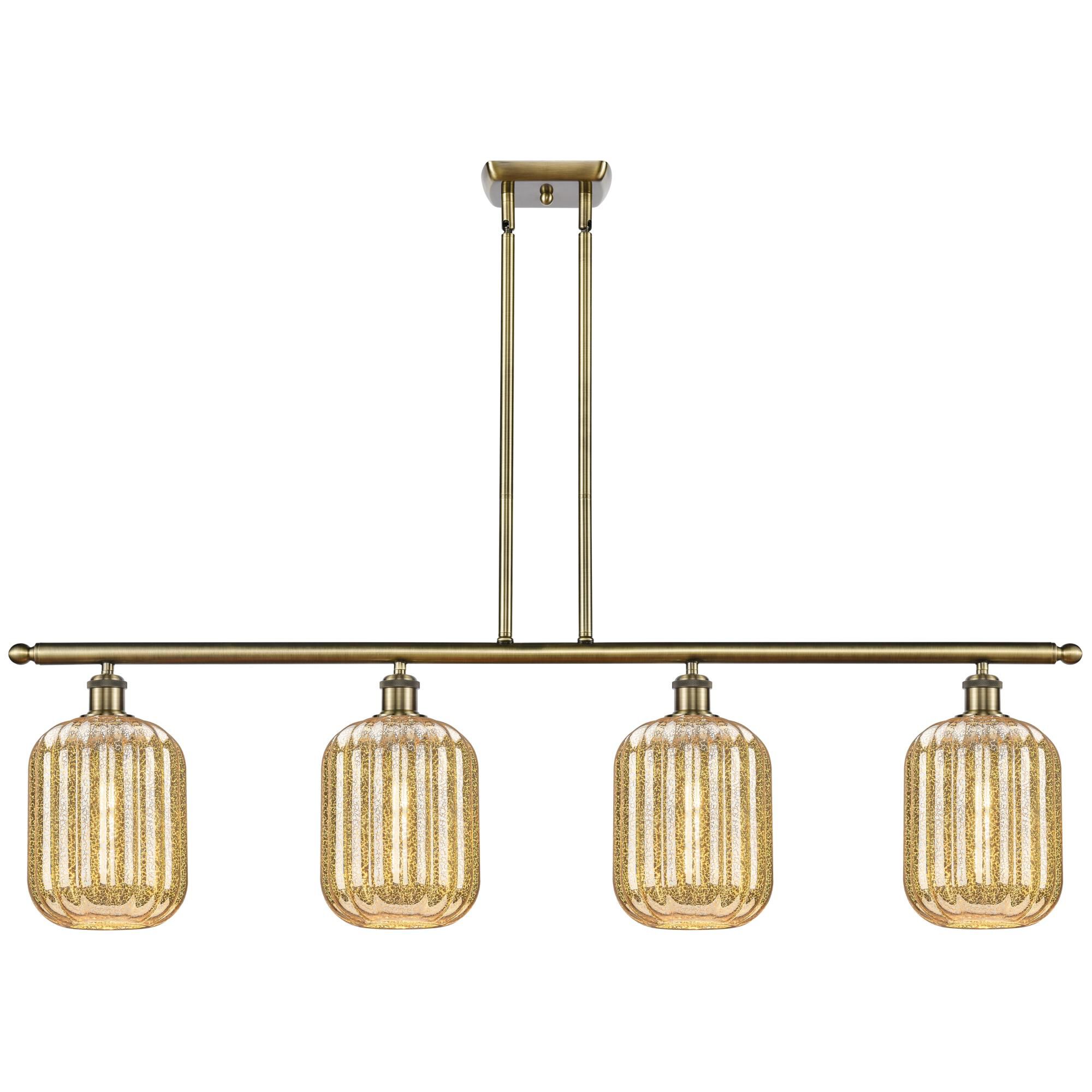 Shown in Antique Brass finish and Mercury glass