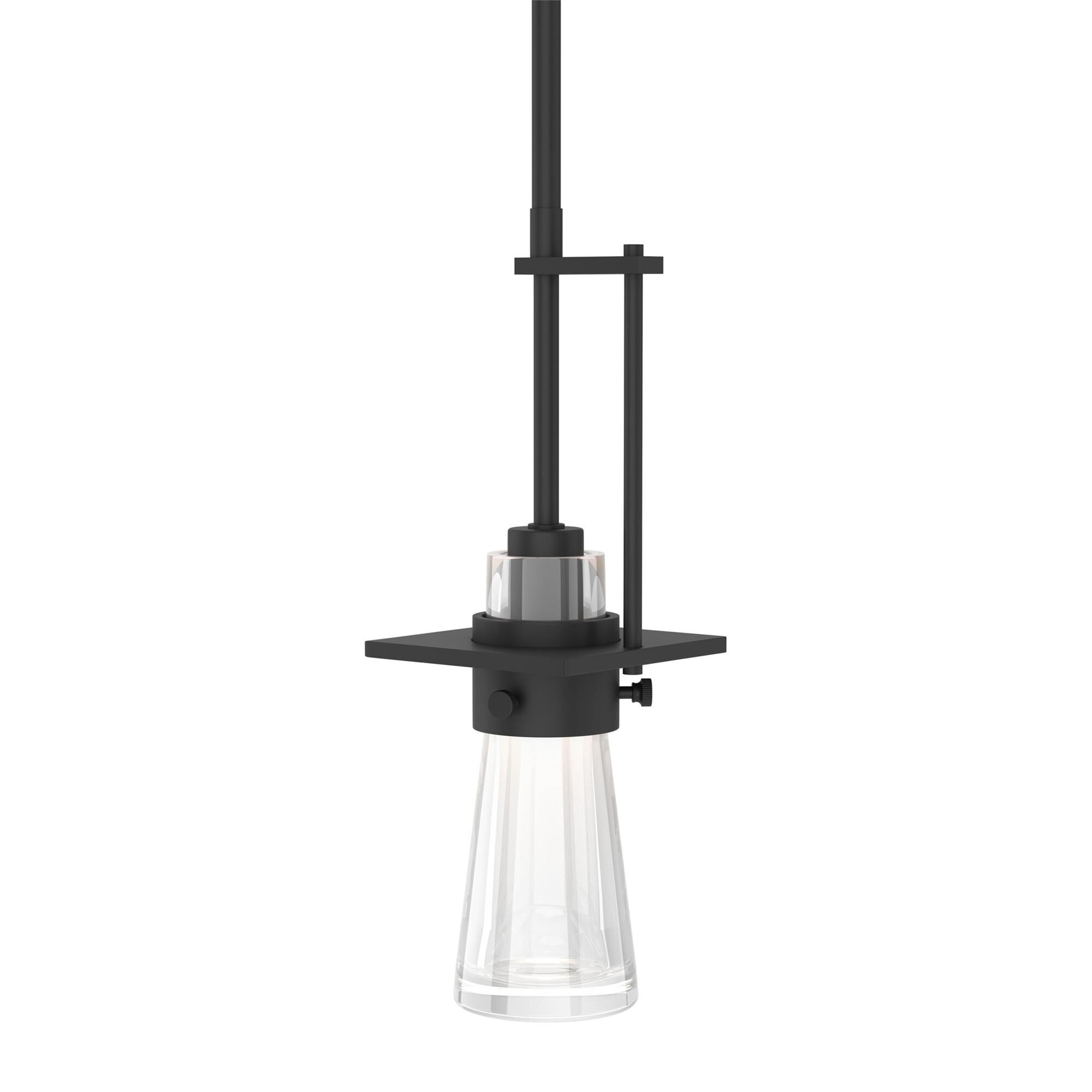 Shown in Black finish and Clear glass