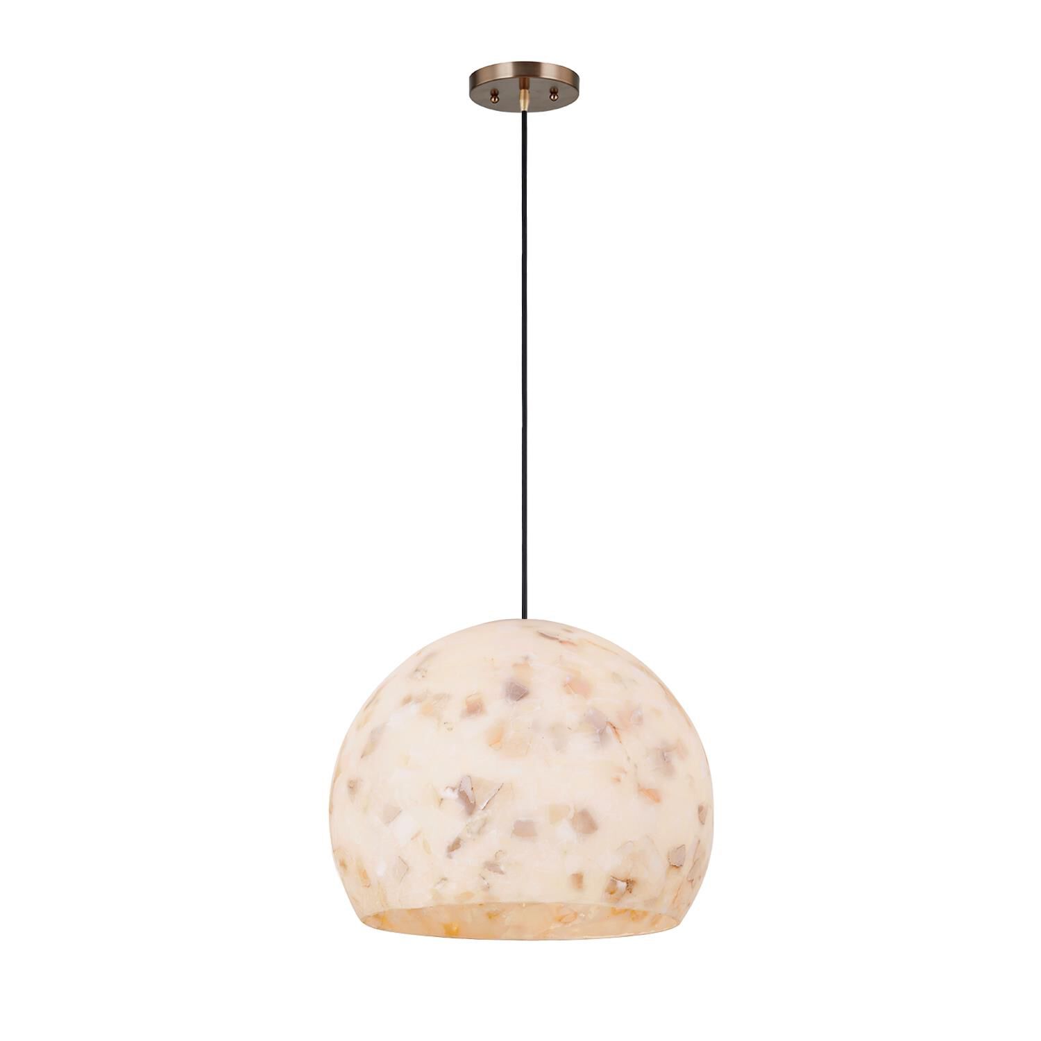 Alabaster Rocks! - Globe 13 Inch Large Pendant by Justice Design Group
