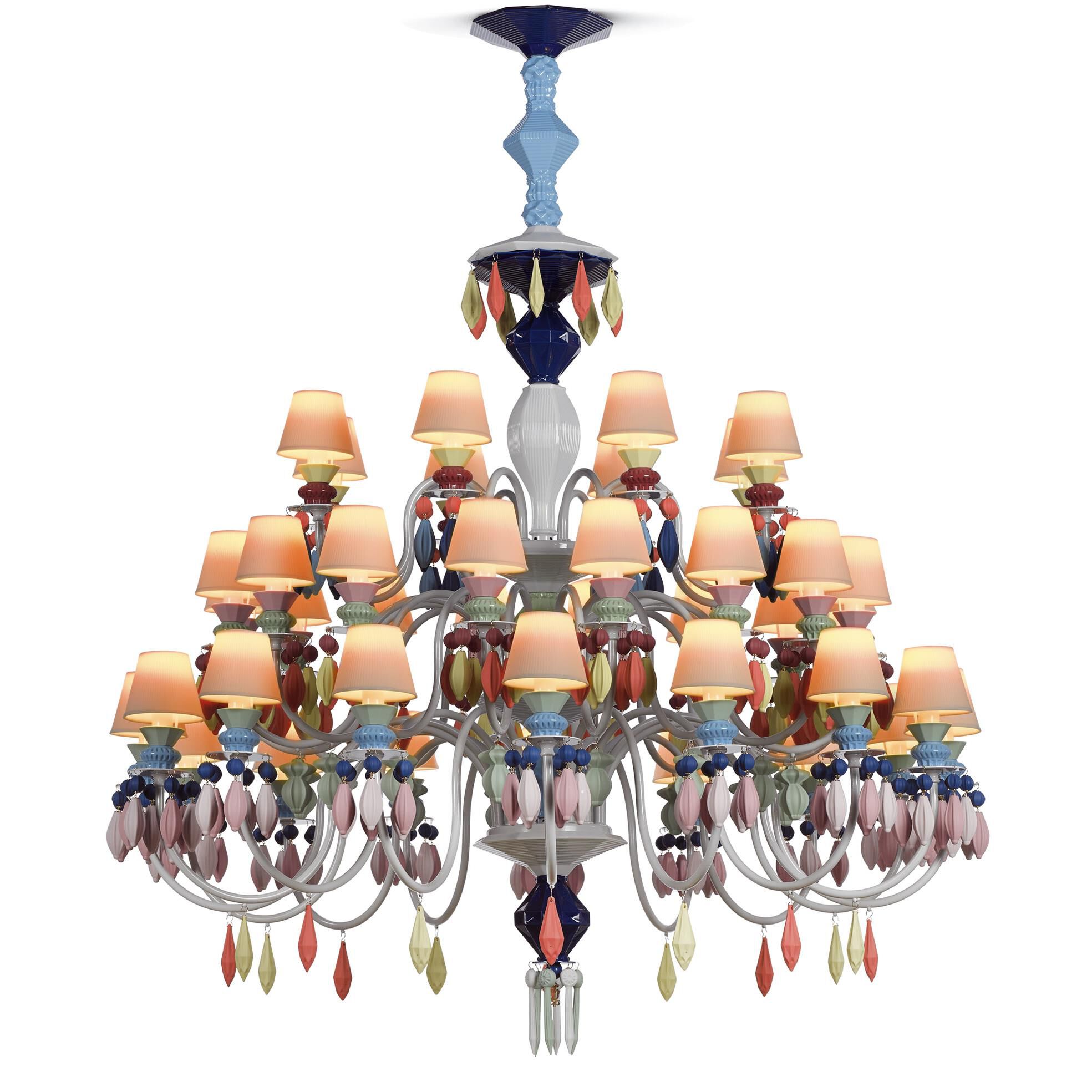 Belle De Nuit 49 Inch 40 Light LED Chandelier by Lladro