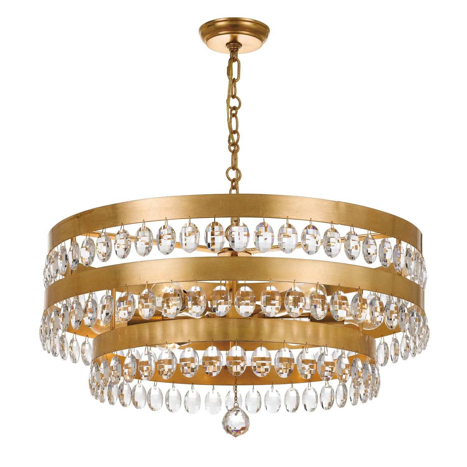 Perla 26 Inch 6 Light Chandelier by Crystorama