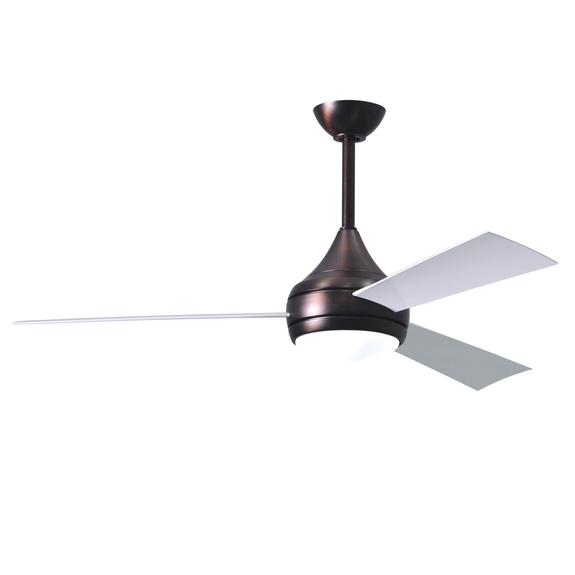 Donaire Outdoor Coastal Wet Rated 52 Inch Ceiling Fan with Light Kit by Matthews Fan Company