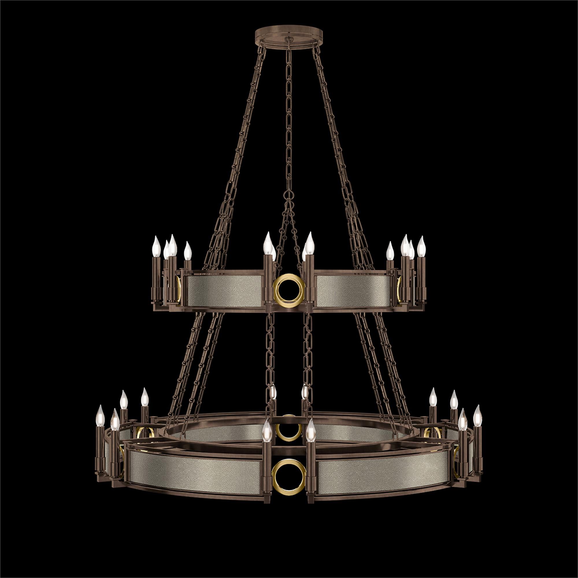 Shown in Bronze and Brass  finish and Coco accent