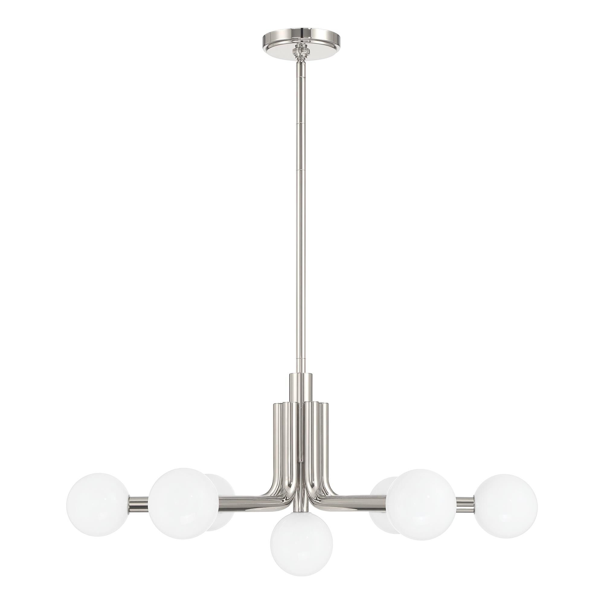 Shown in Polished Nickel finish and Opal glass
