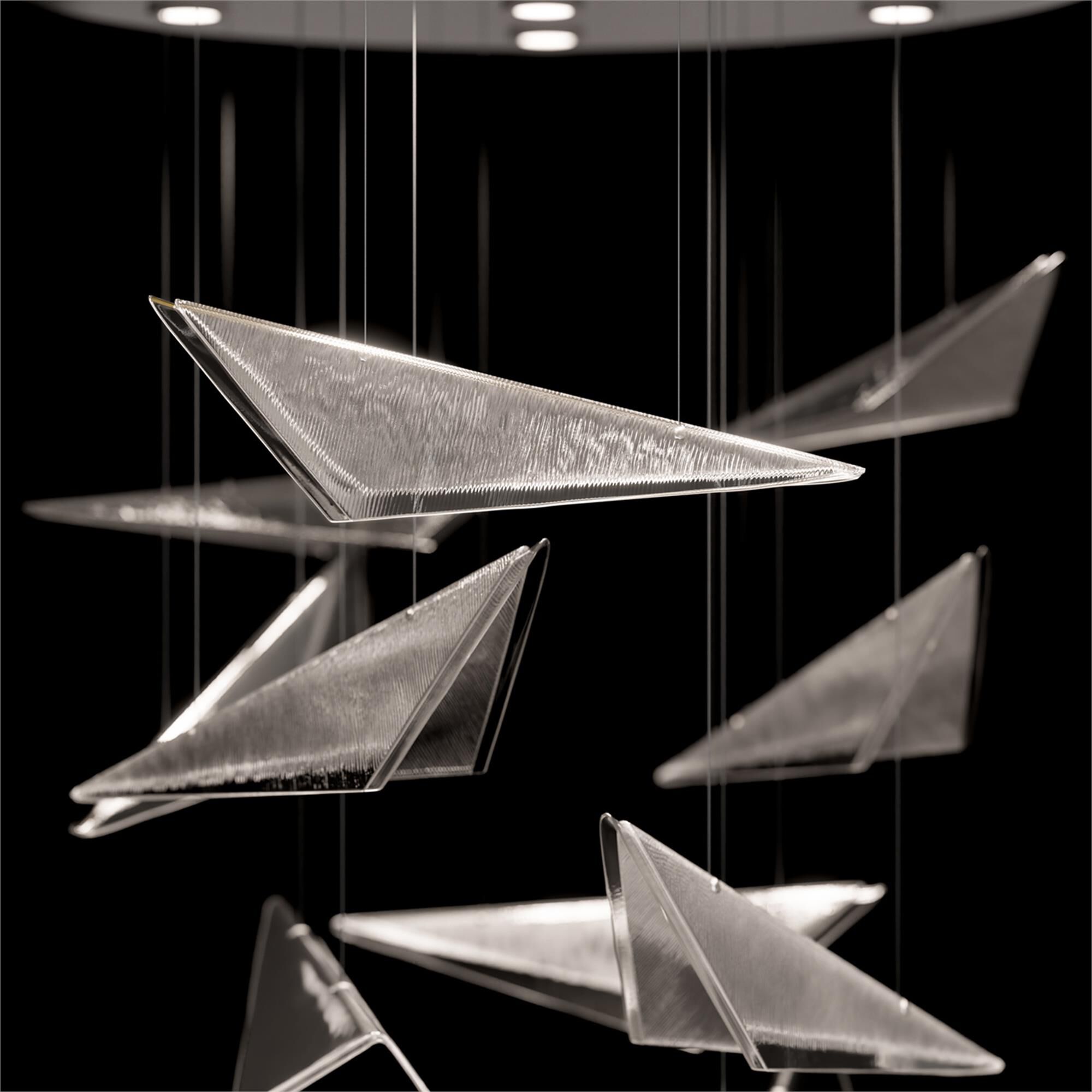 Shown in Silver finish and Clear Linear glass