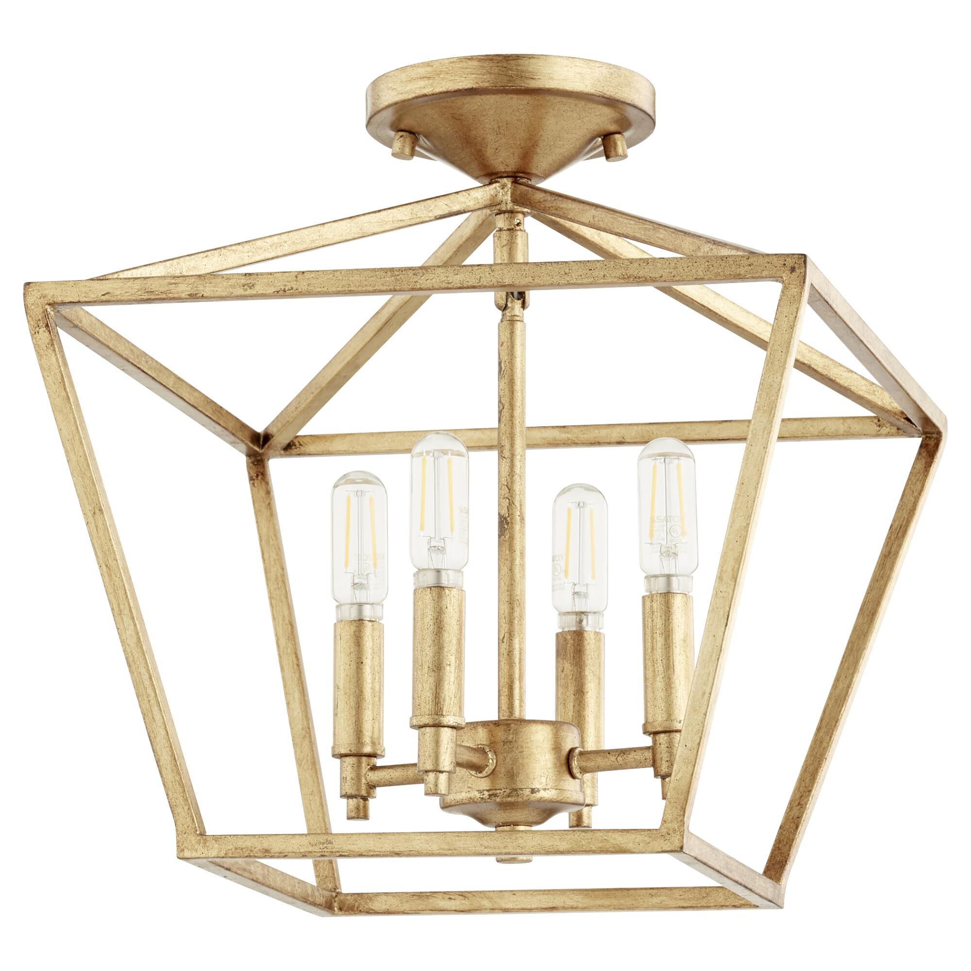 Gabriel 13 Inch 4 Light Semi Flush Mount by Quorum International