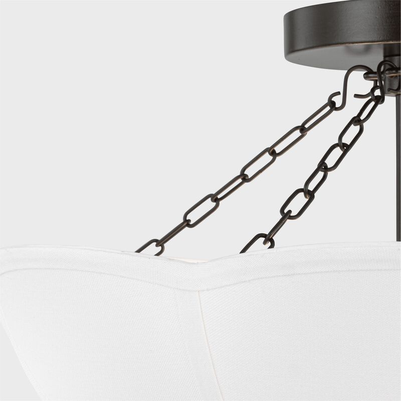 Alexa Hampton Stassi 18 Inch 2 Light Semi Flush Mount by Visual Comfort Studio