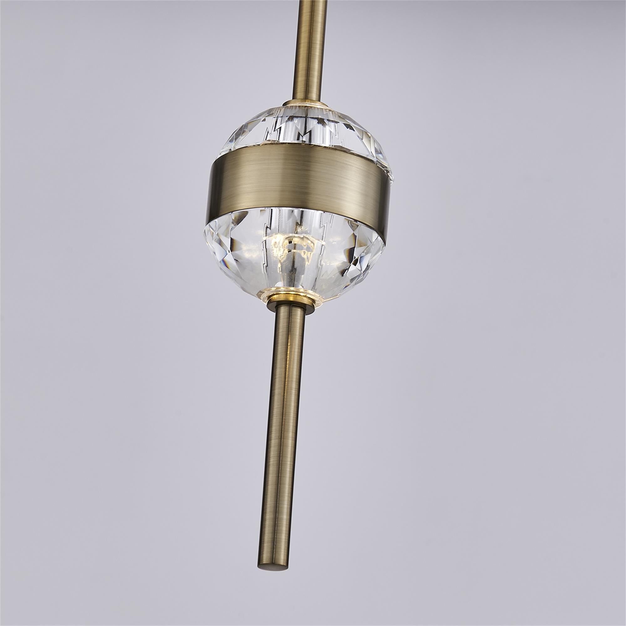 Shown in Winter Brass finish and Firenze Clear crystal