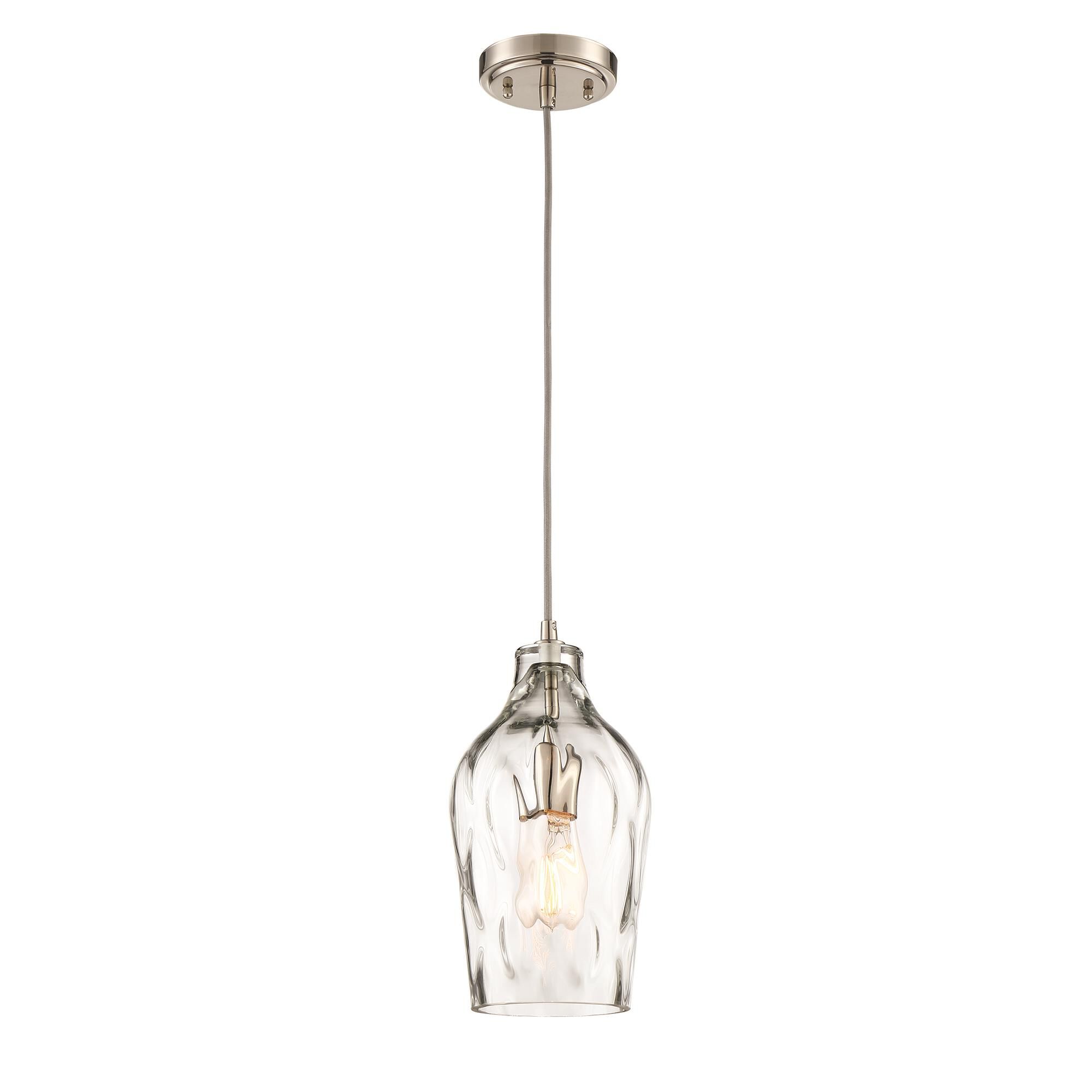 Shown in Brushed Polished Nickel finish and Yes glass and Yes shade