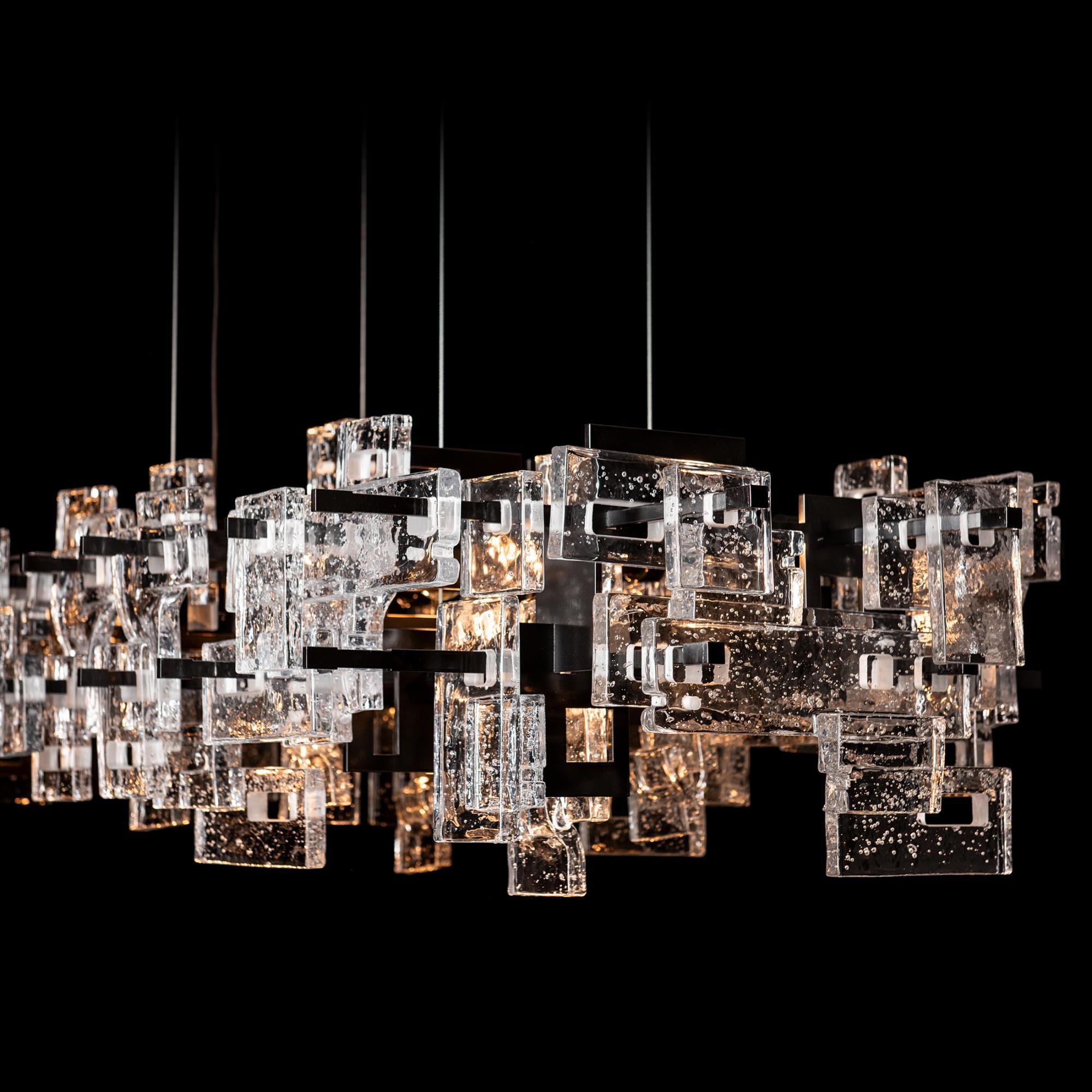 Shown in Ink finish and Seeded Clear glass