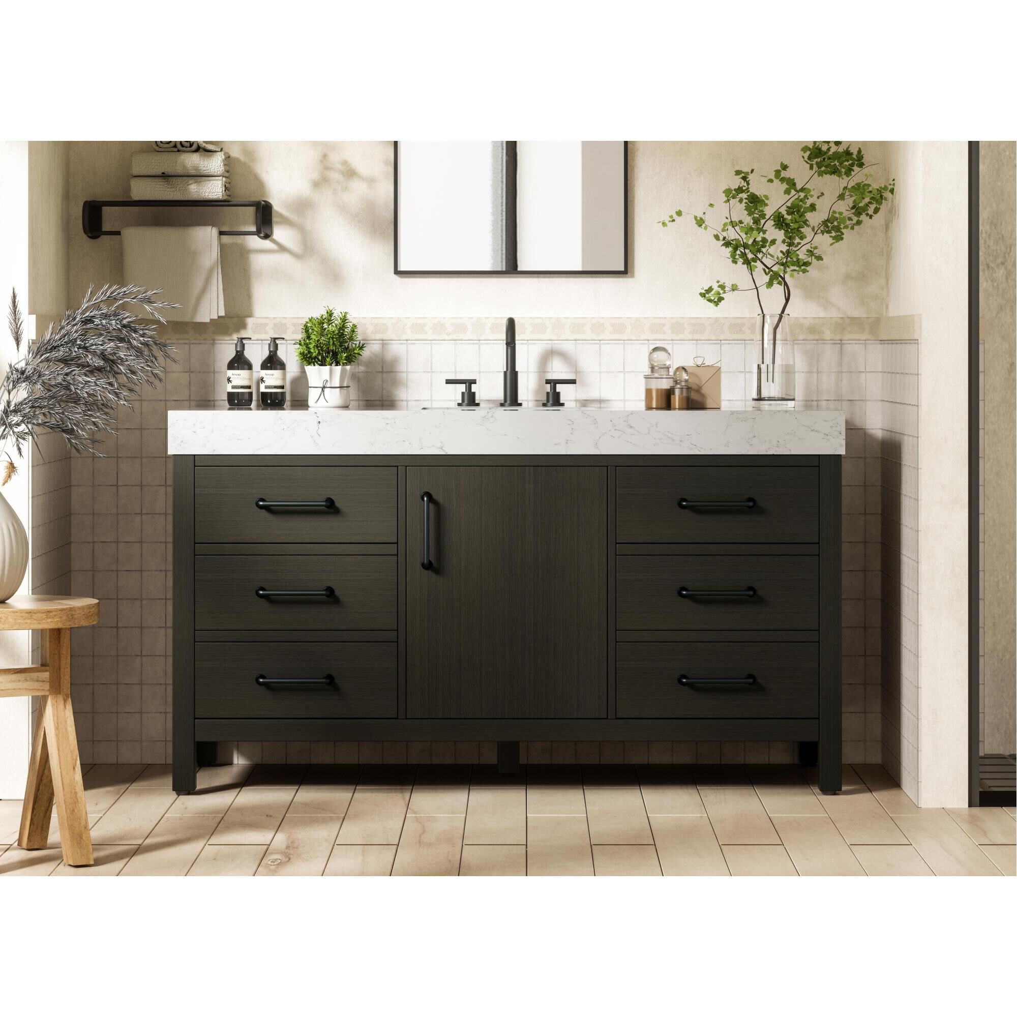 Nathan 60 Inch Bath Vanity by Elegant Dcor