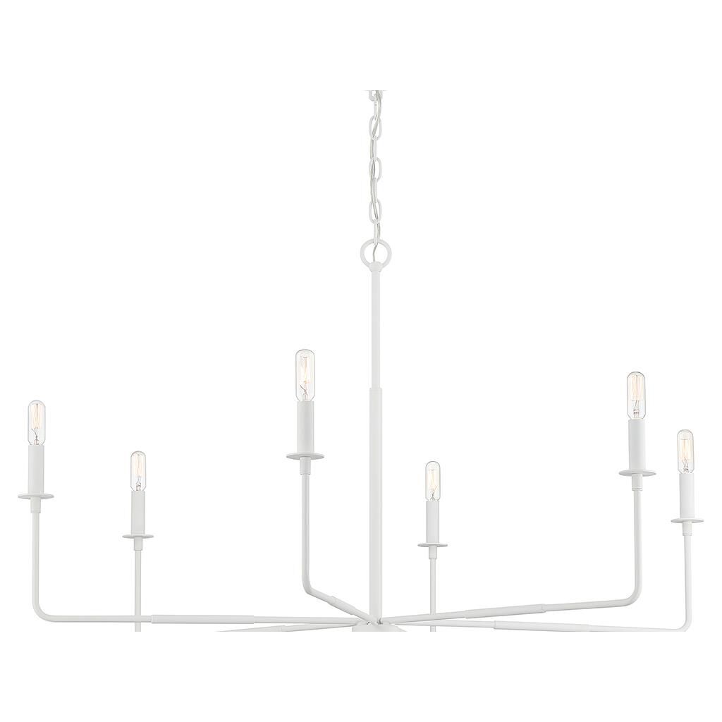 Salerno 42 Inch 6 Light Chandelier Capitol Lighting