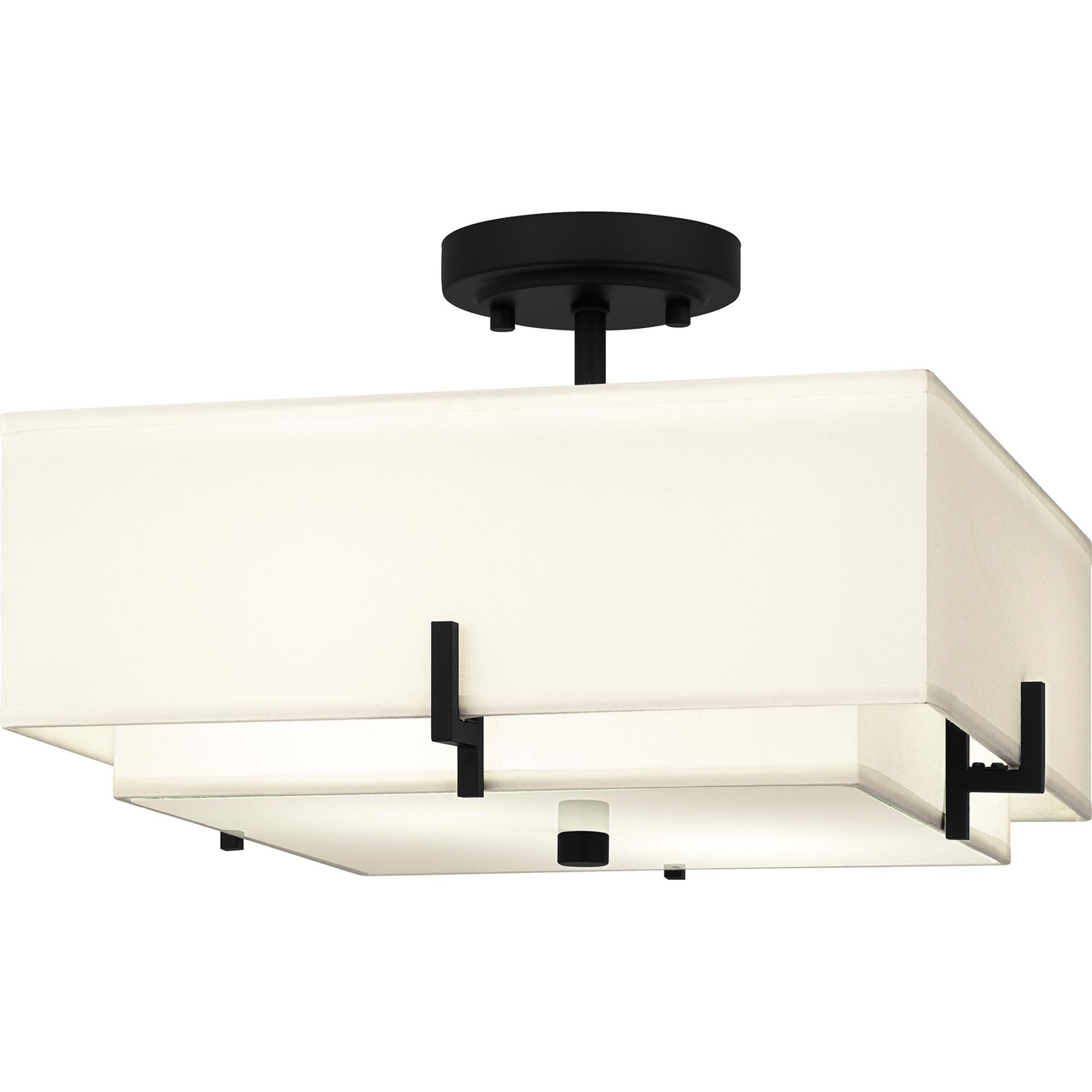 Renzo 14 Inch 2 Light Semi Flush Mount by Quoizel