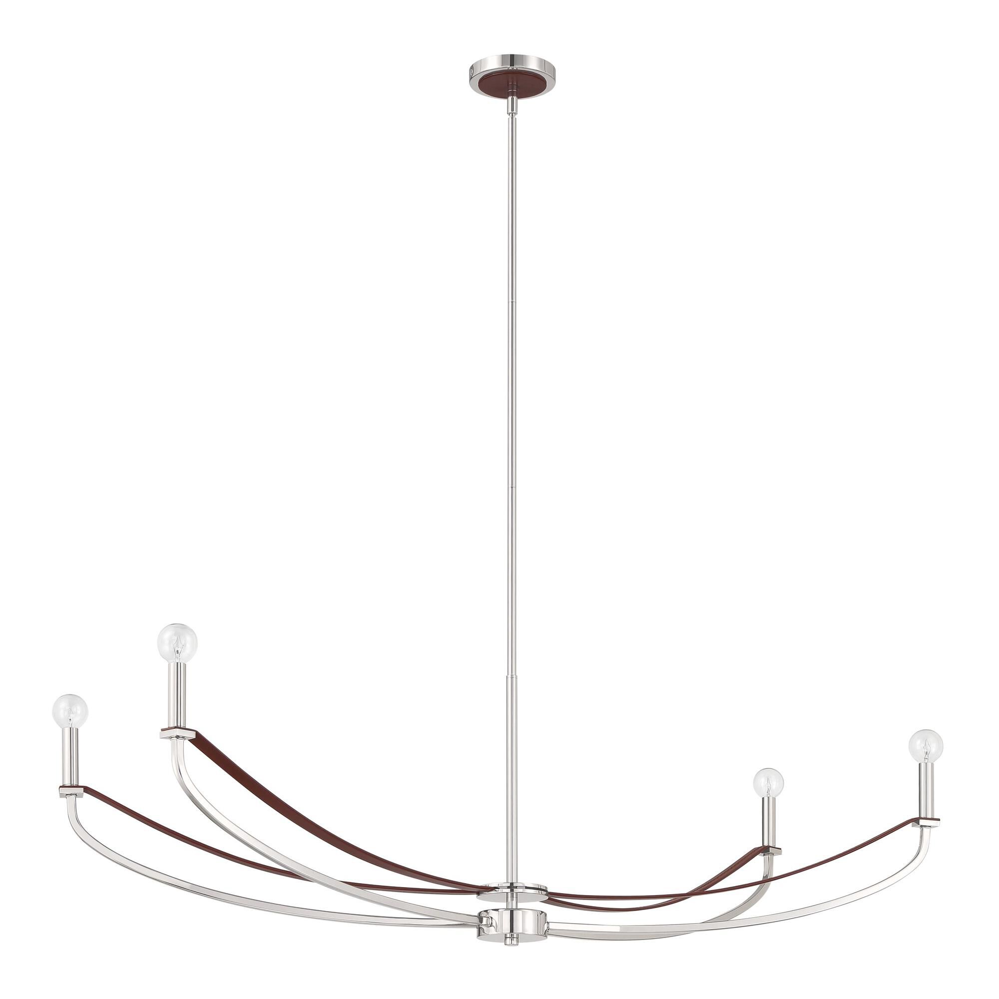 Shown in Polished Nickel and Dark Brown finish