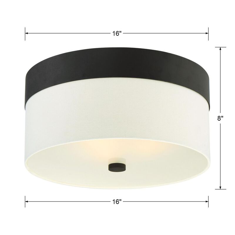 Libby Langdon Grayson 16 Inch 3 Light Flush Mount by Crystorama