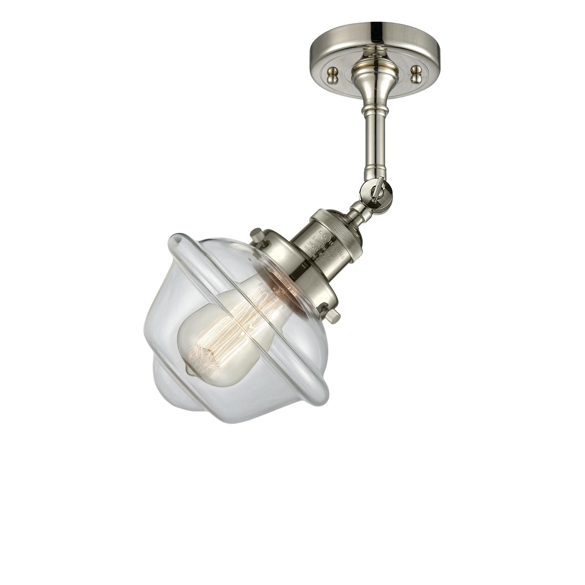 Bruno Marashlian Small Oxford 7 Inch 1 Light Semi Flush Mount by Innovations Lighting