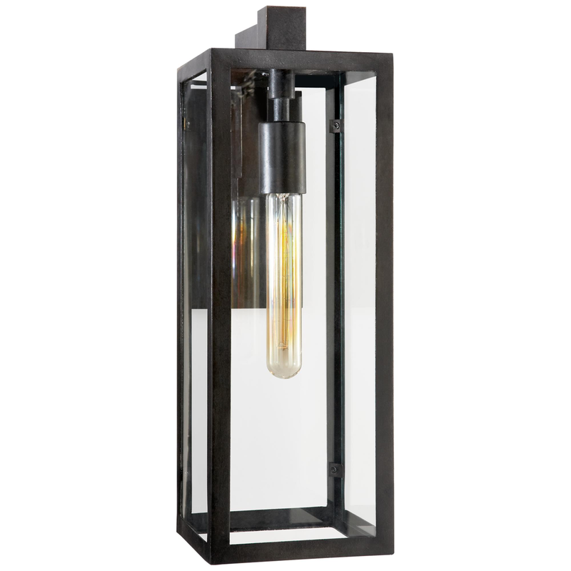 Visual Comfort Signature Collection Chapman & Myers Fresno Framed 17 Inch Tall Outdoor Wall Light