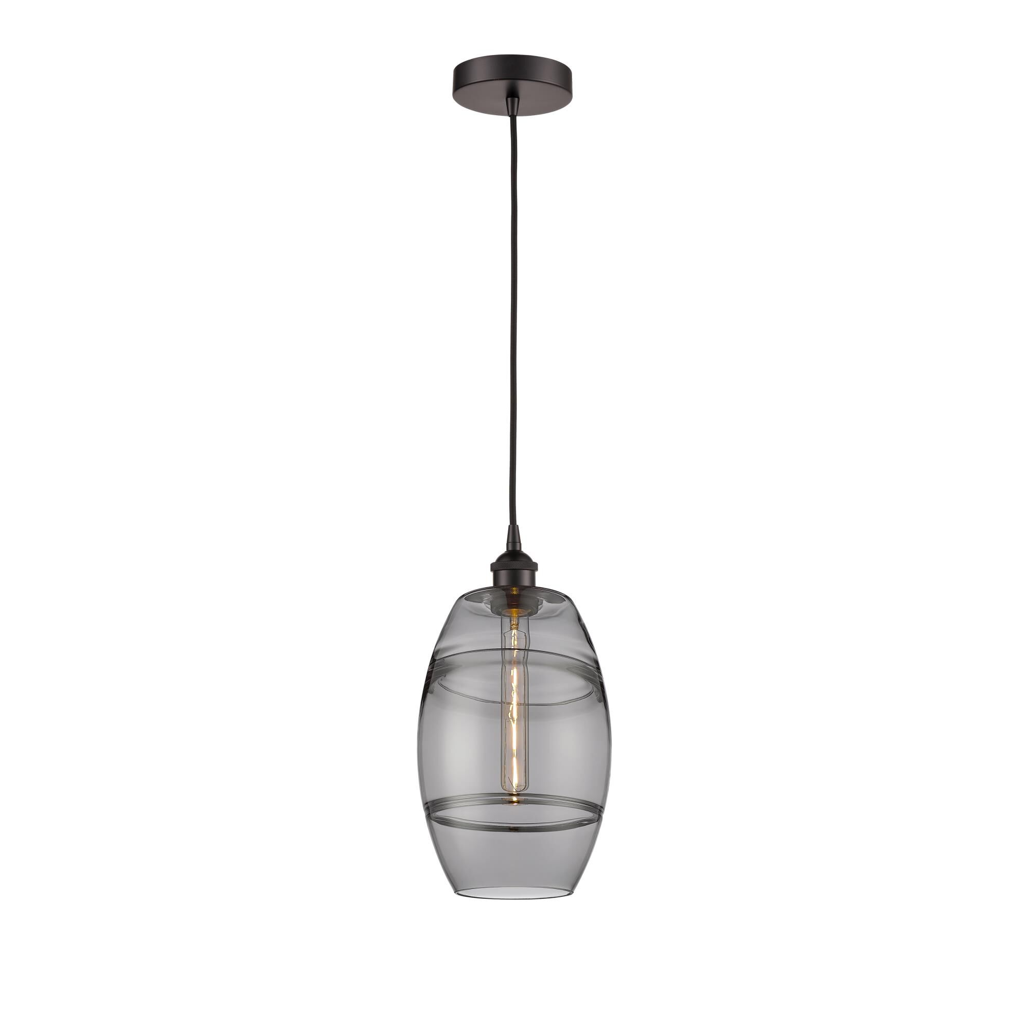 Shown in Oil Rubbed Bronze finish and Light Smoke glass