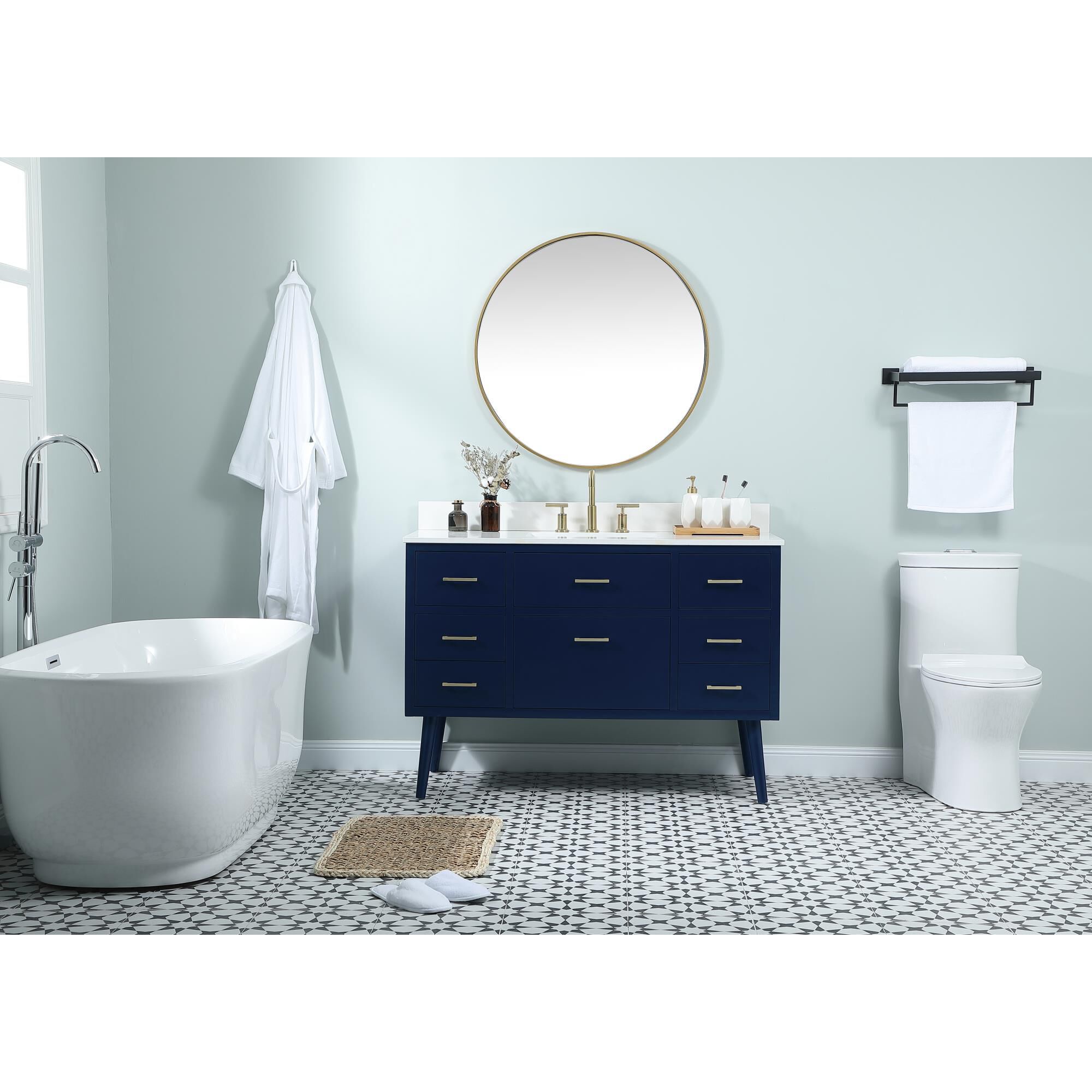 Shown in Blue finish