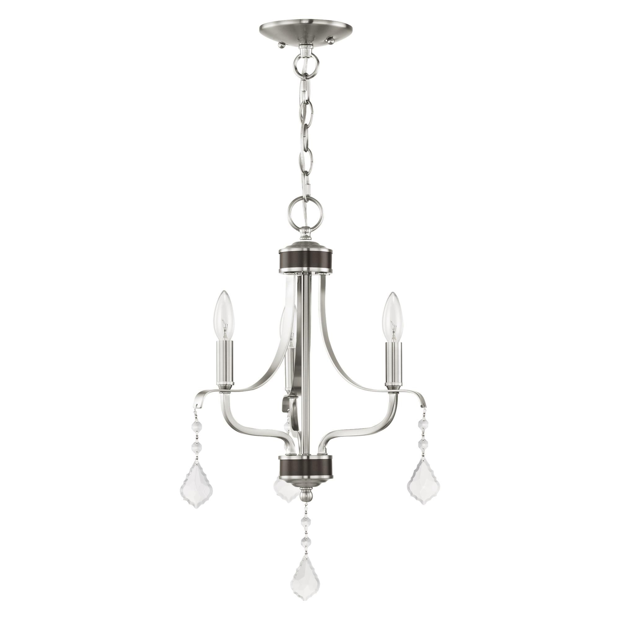Laurel 13 Inch 3 Light Mini Chandelier by Livex Lighting
