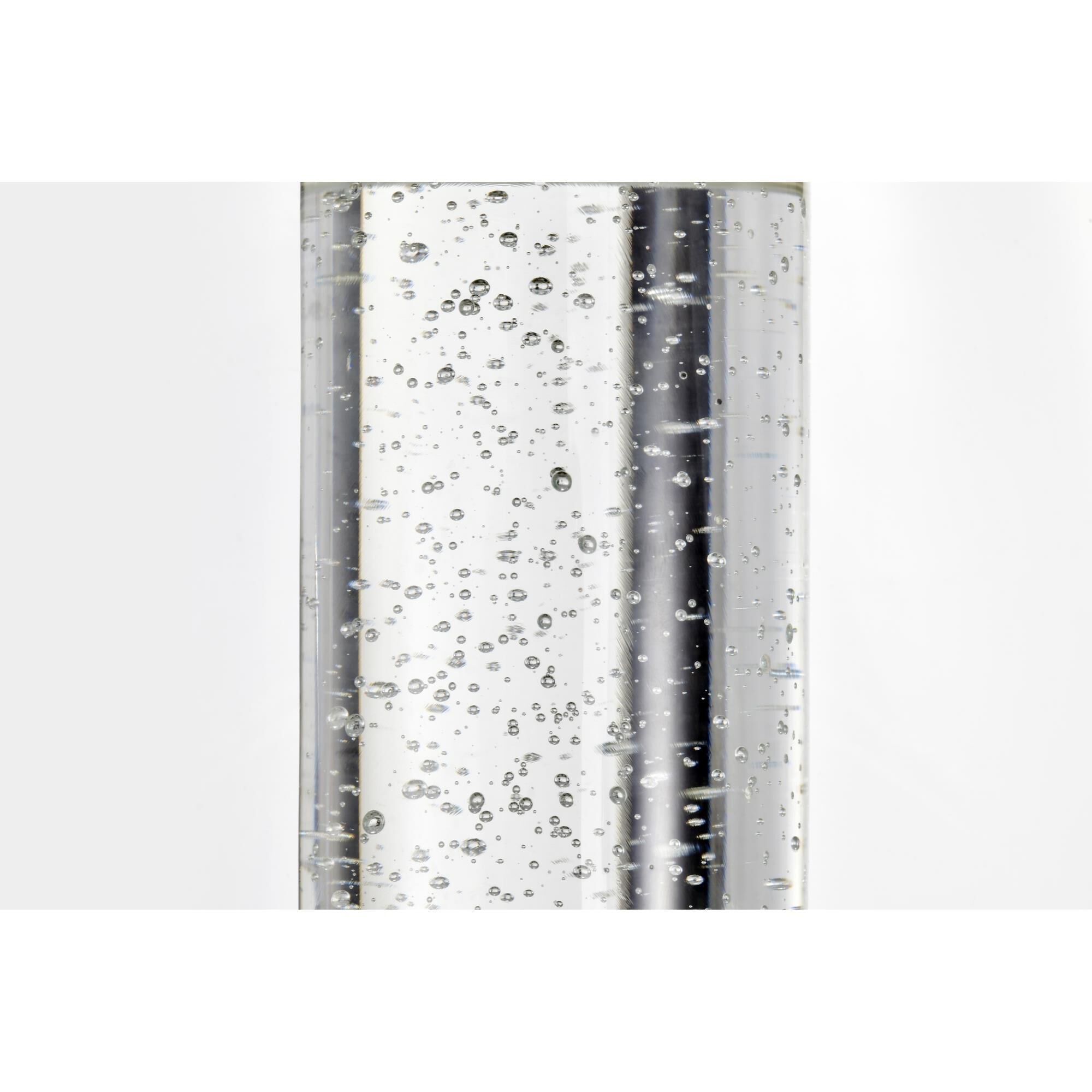 Shown in Brushed Brass finish and Clear K9 Bubble Crystal glass