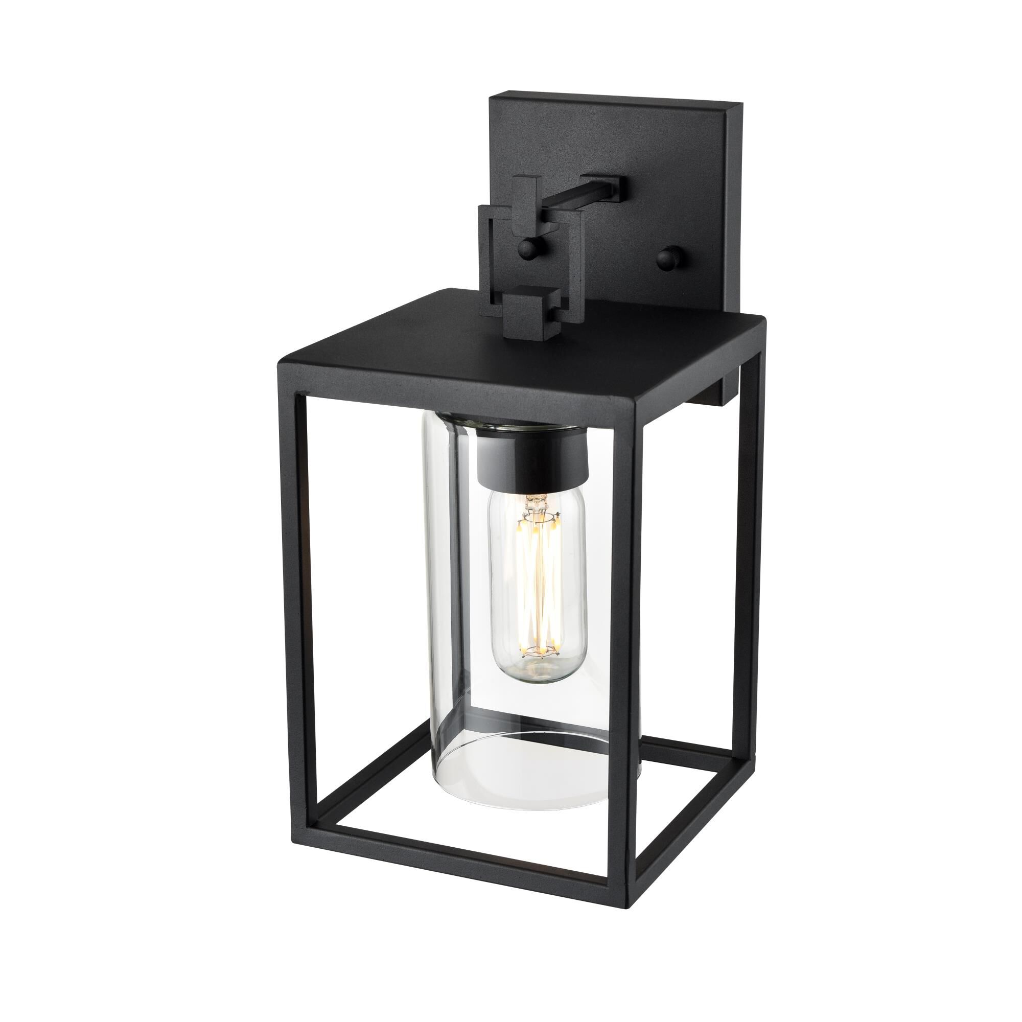 Shown in Textured Black finish and Clear glass