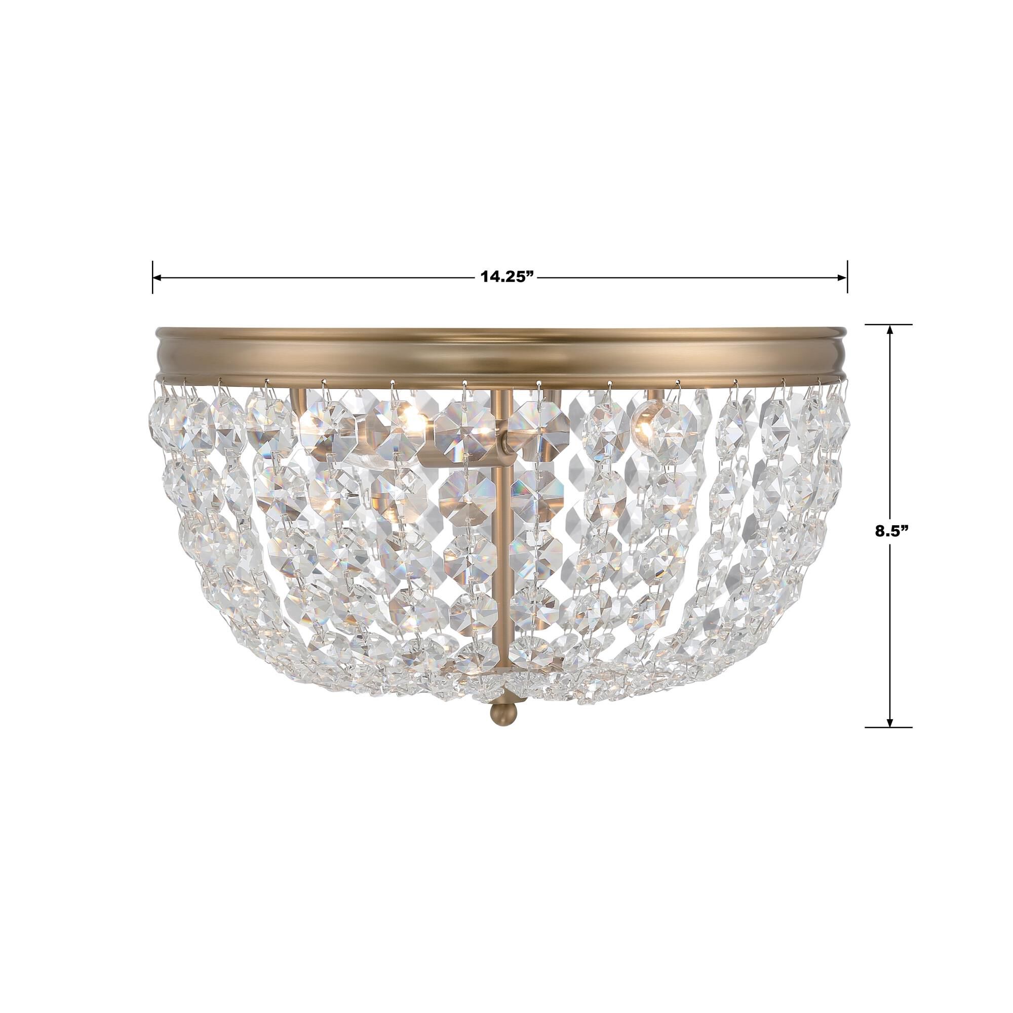 Shown in Vibrant Gold finish and Hand Cut crystal