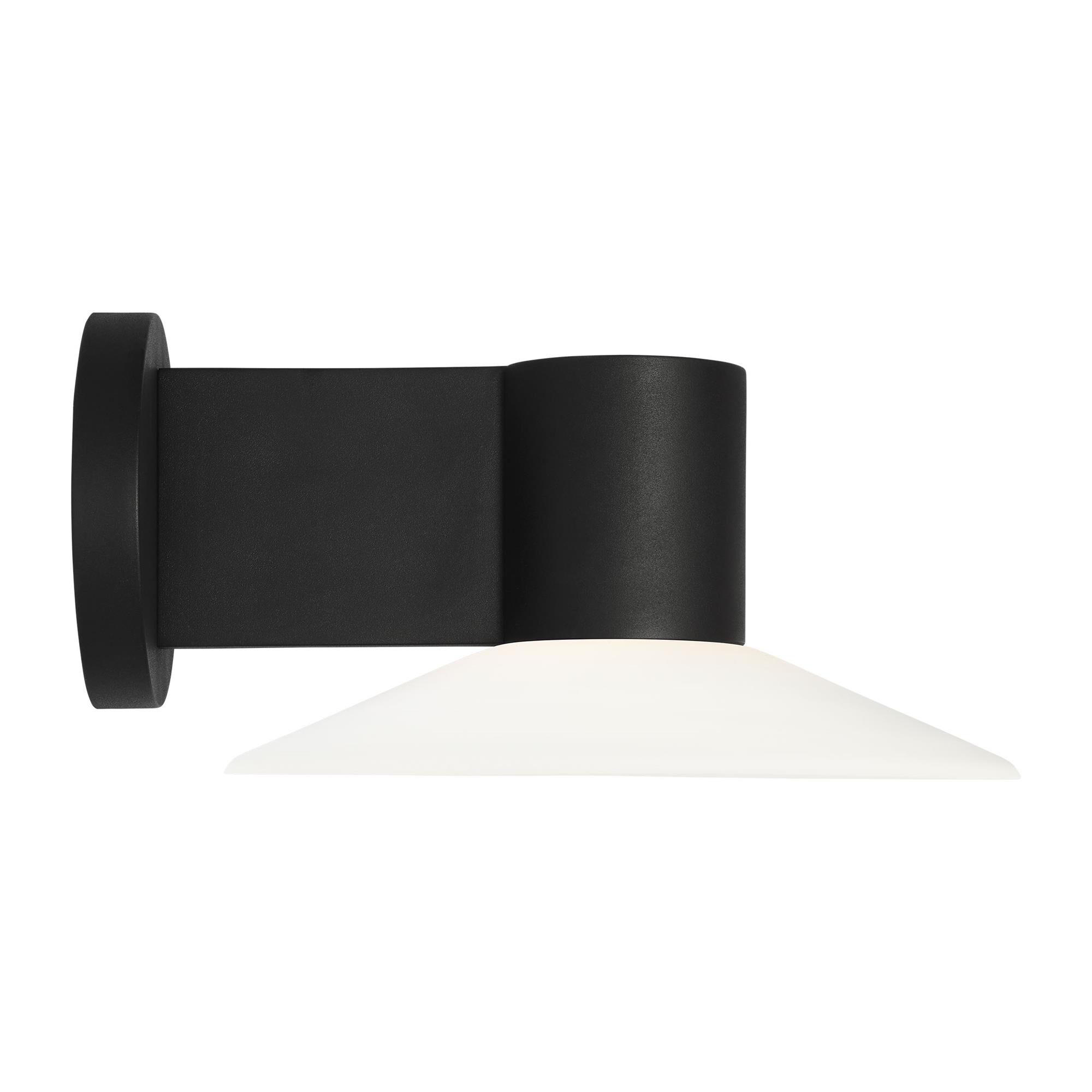 Shown in Textured Black finish and White Opal Etched glass