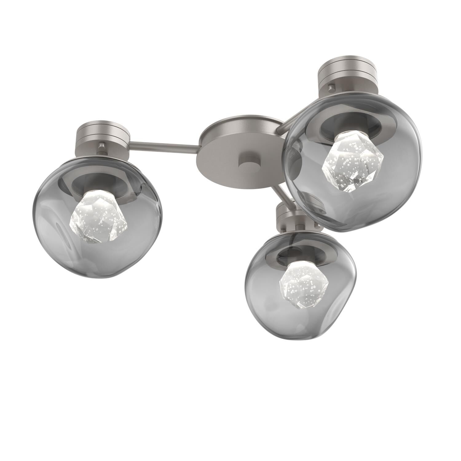 Shown in Beige Silver finish and Smoke with Faceted Gem glass