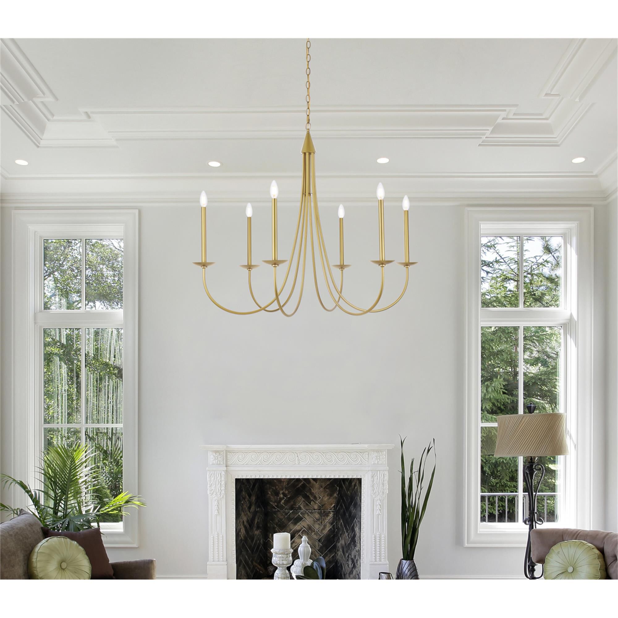 Cohen 42 Inch 6 Light Chandelier by Elegant Lighting