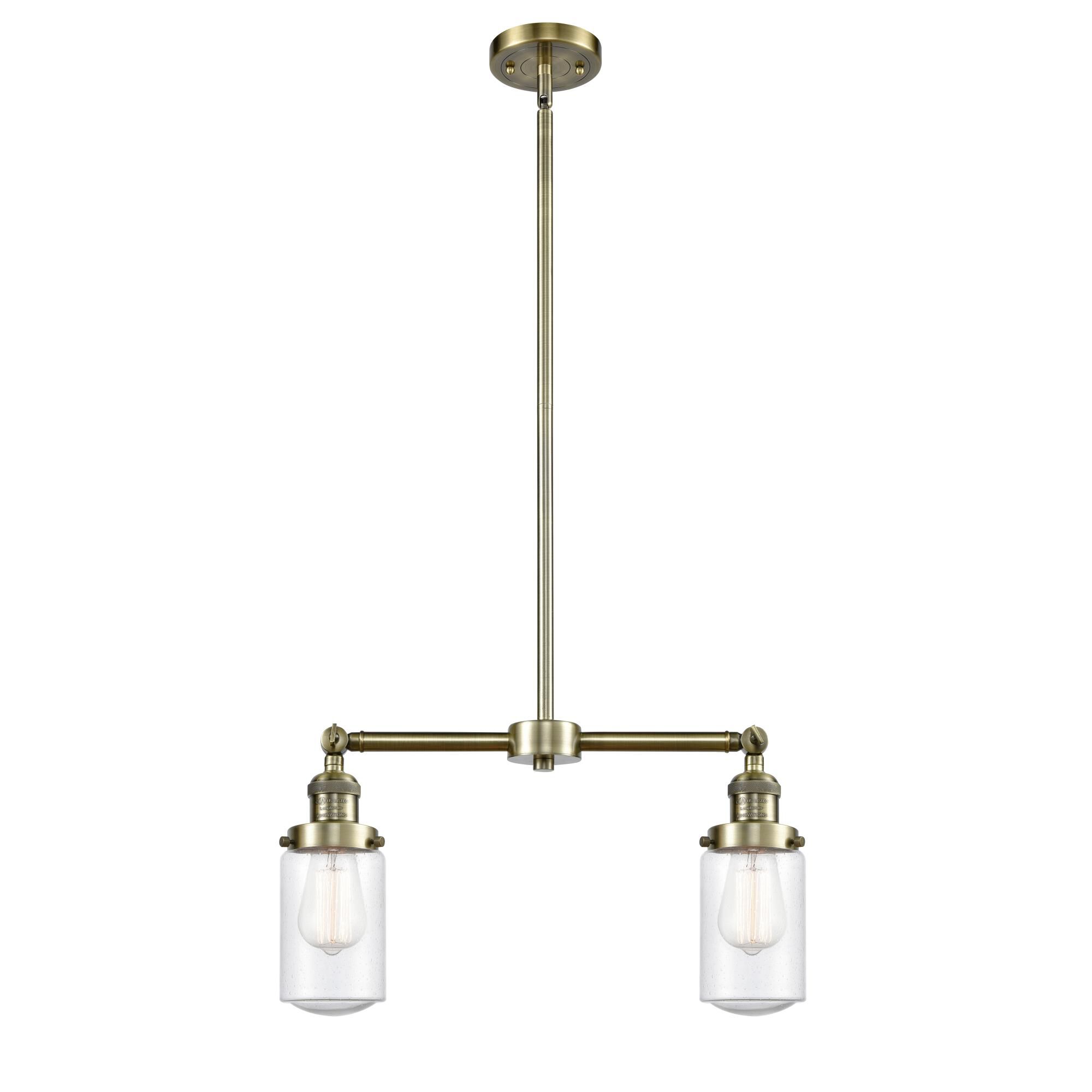 Shown in Antique Brass finish and Schoolhouse glass and Glass shade