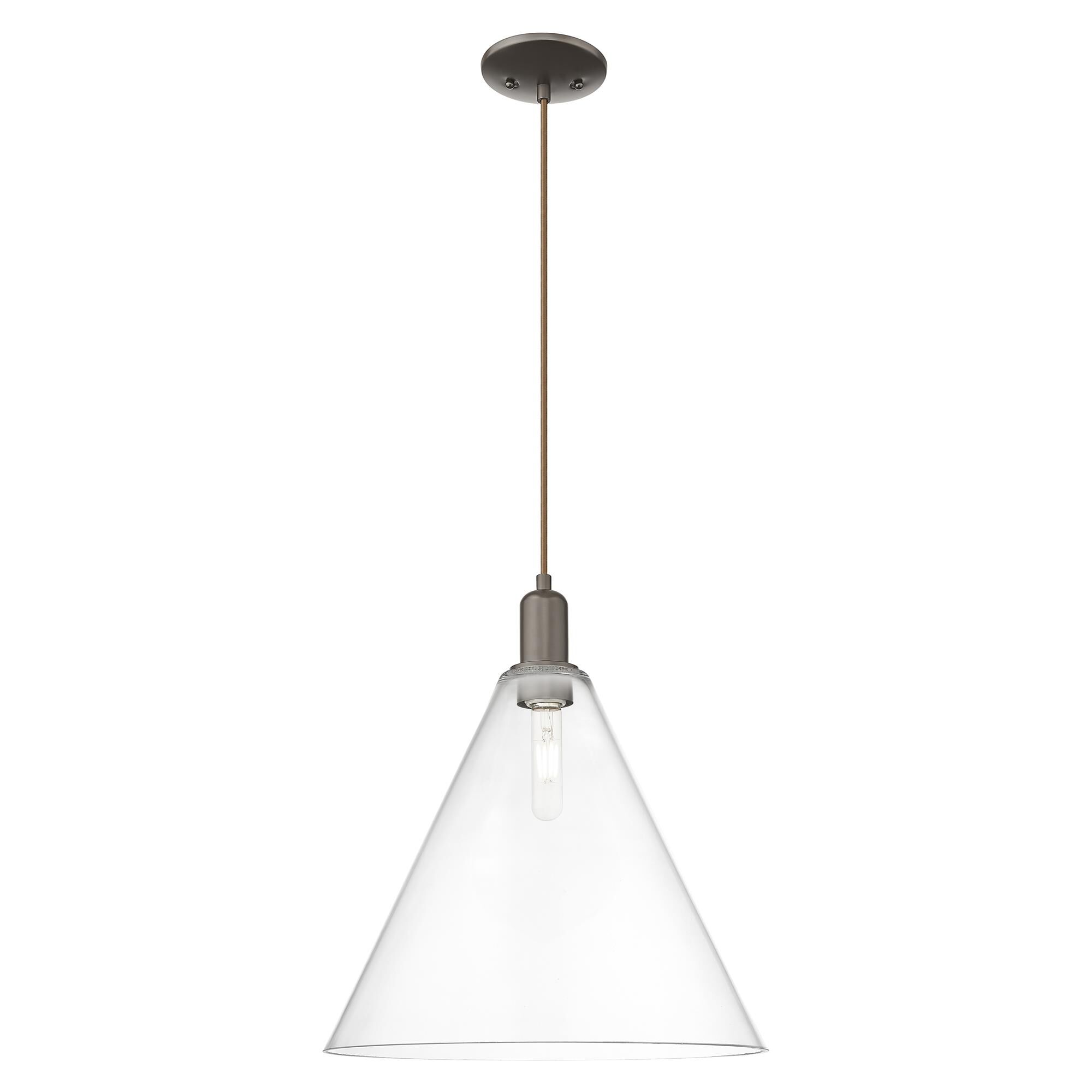 Shown in Oil Rubbed Bronze finish and Clear glass
