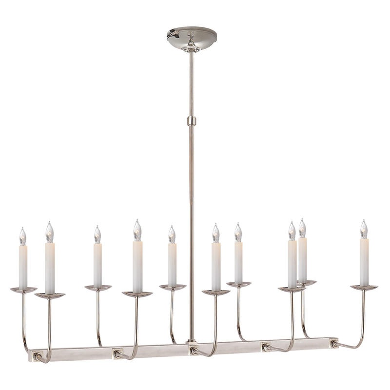 Chapman & Myers Linear Branched 36 Inch 10 Light Linear Suspension Light by Visual Comfort Signature Collection