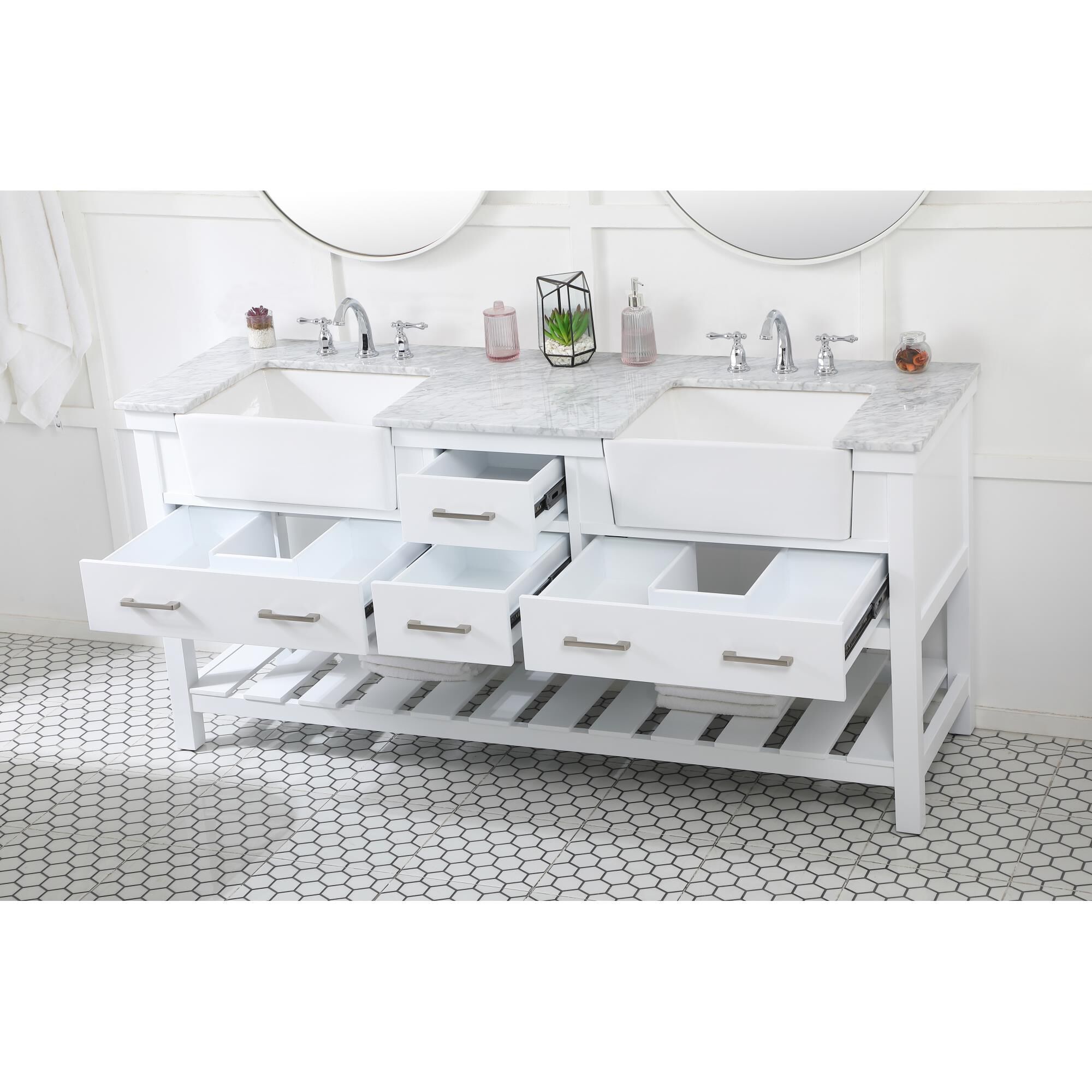 Shown in White finish