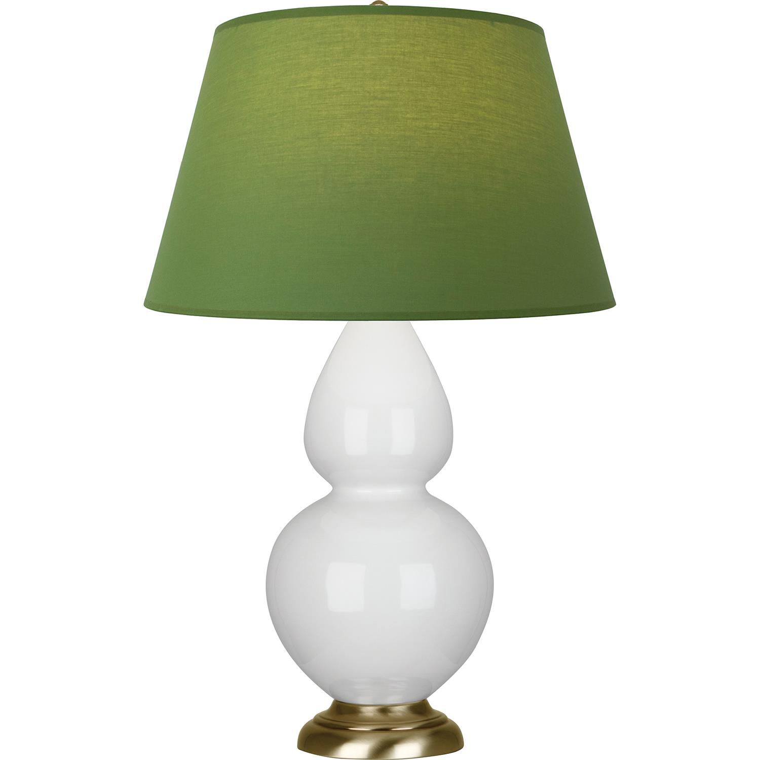 Shown in Lily finish and Tea Green and Taupe shade and Antique Natural Brass accent