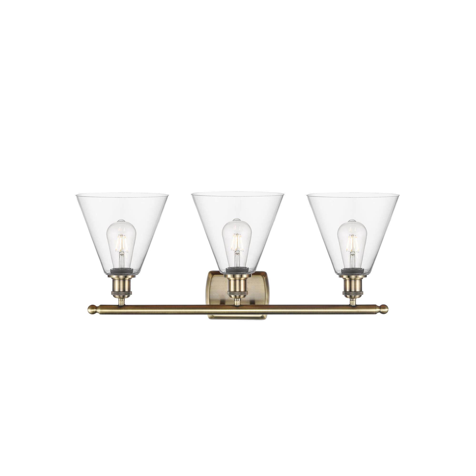 Bruno Marashlian Ballston Cone 28 Inch 3 Light Bath Vanity Light by Innovations Lighting