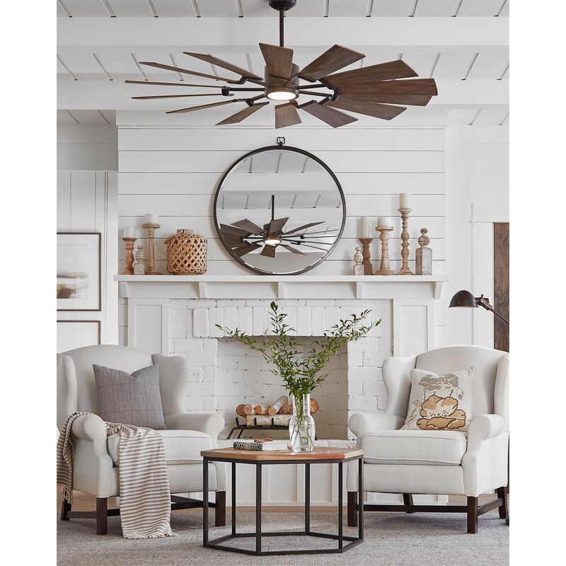 Prairie 62 Inch Ceiling Fan with Light Kit by Visual Comfort Fan