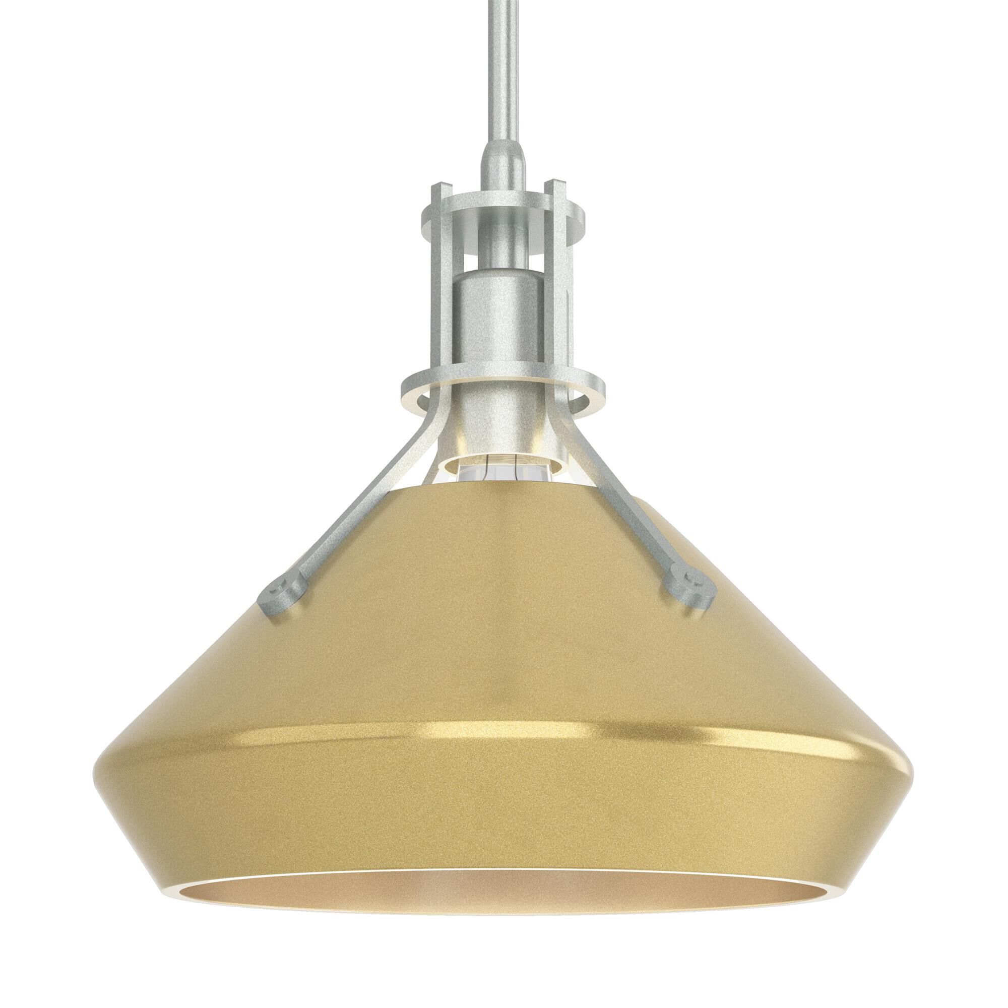 Shown in Vintage Platinum finish and Modern Brass  accent