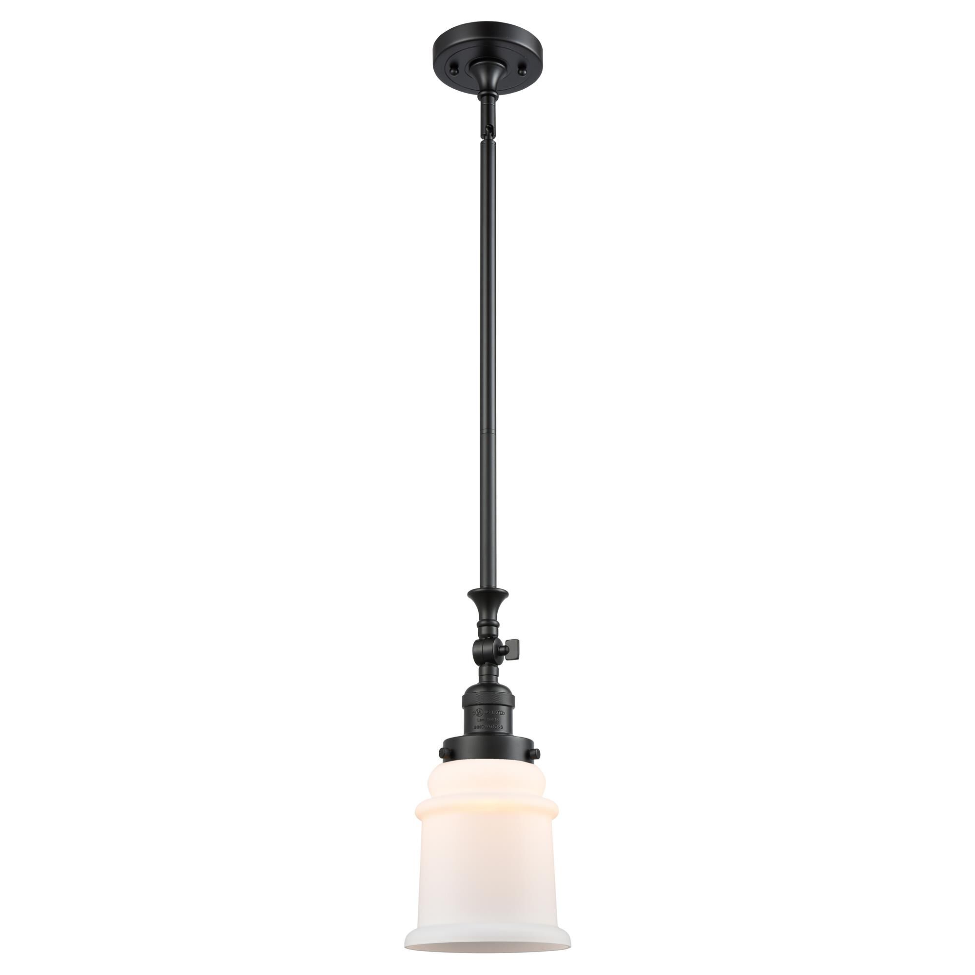 Shown in Matte Black finish and Matte White - Bell glass