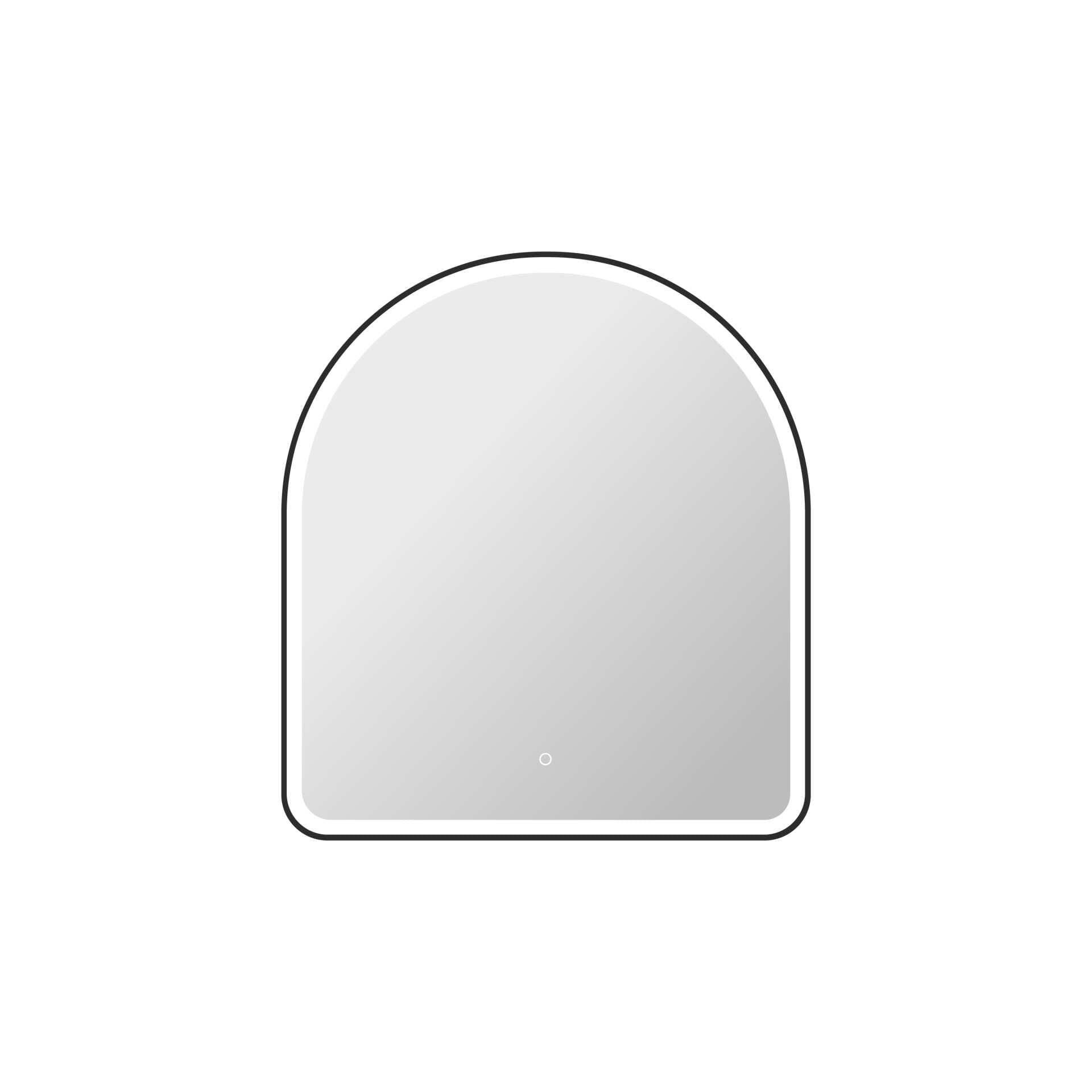 Harmoni 42 Inch Arched LED Lighted Mirror by Elegant Decor