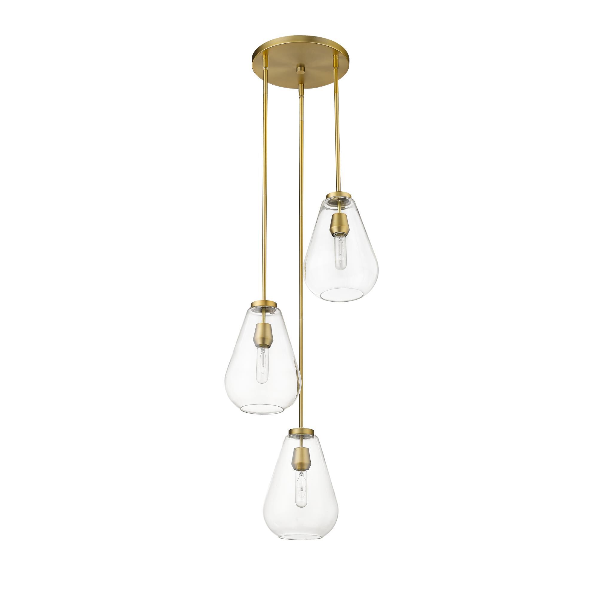 Shown in Olde Brass finish and Glass shade