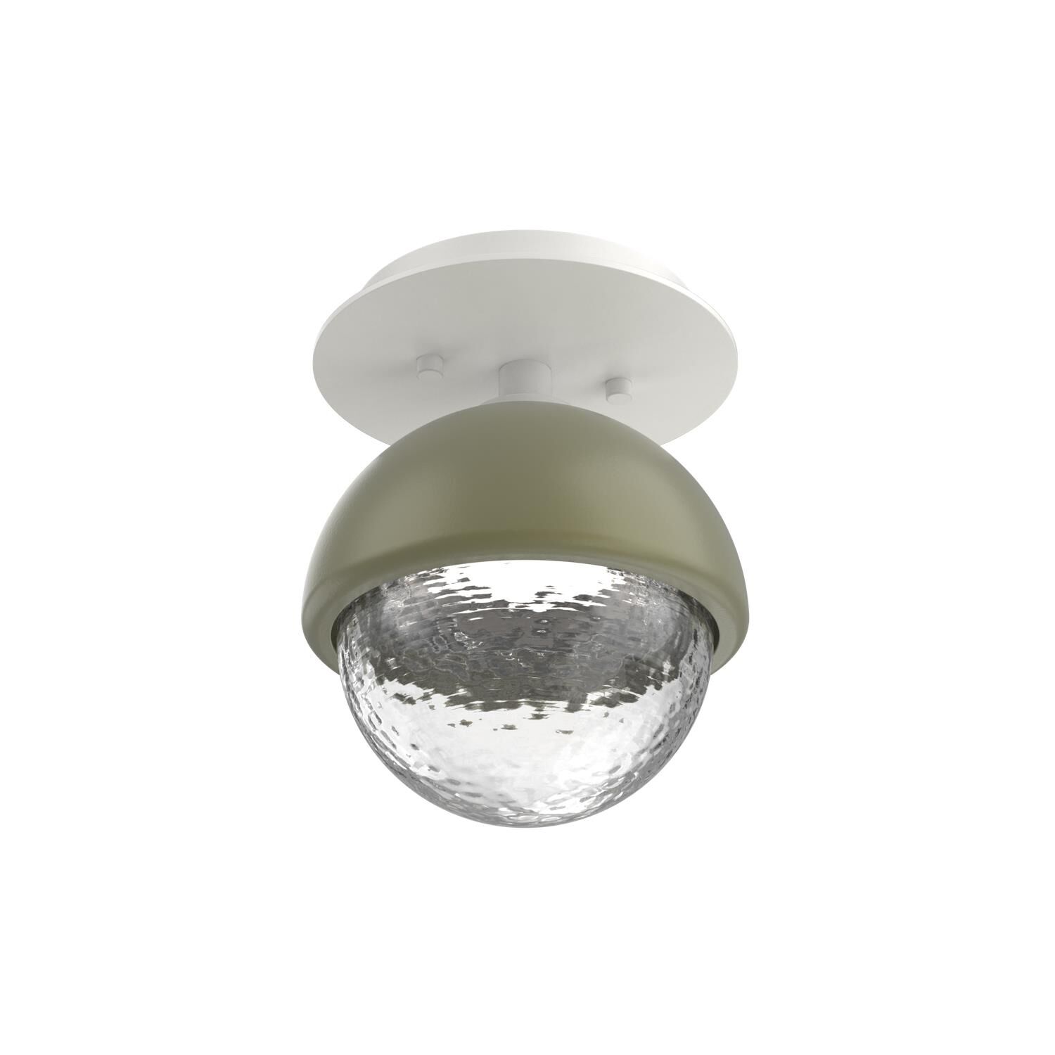 Shown in Salt White finish and Clear glass and Sage Green accent