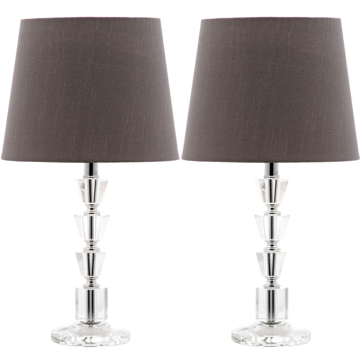 Harlow Tiered Crystal Dark 16 Inch Accent Lamp by Safavieh