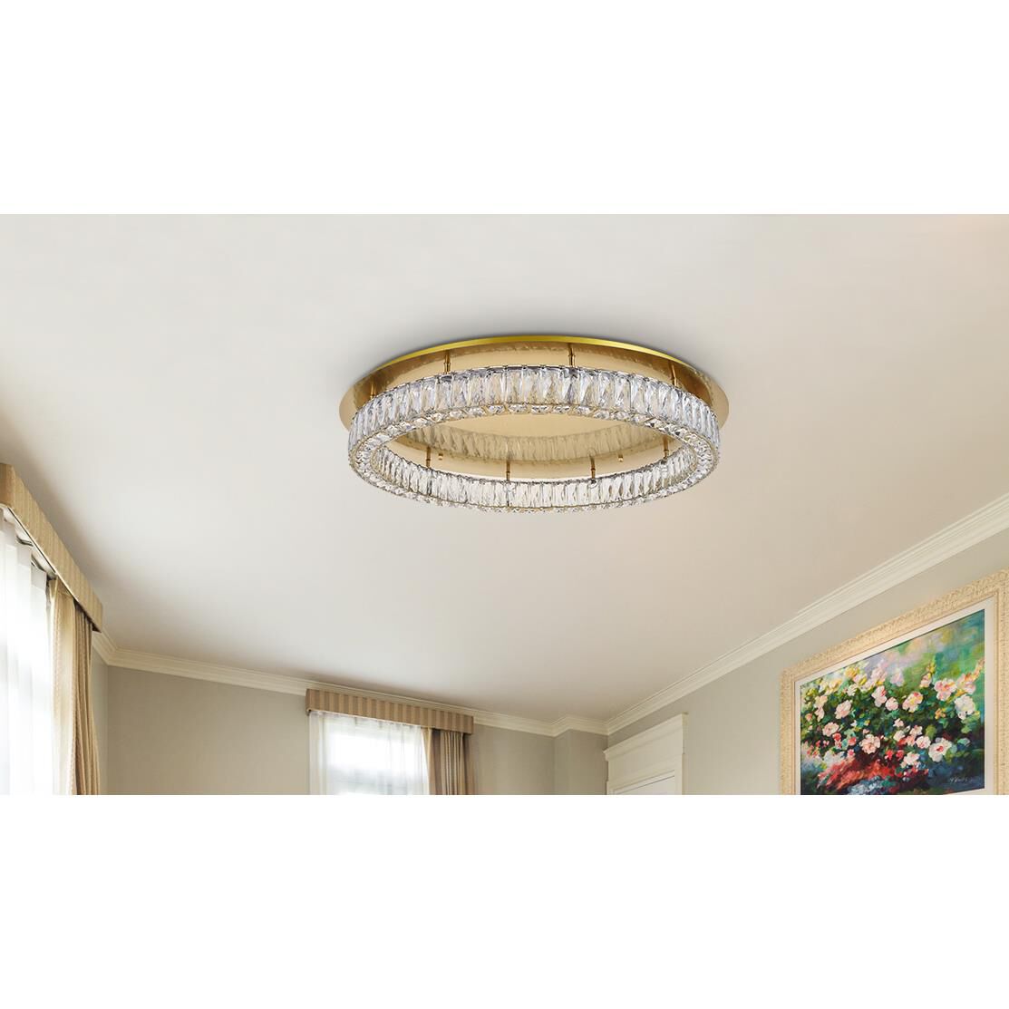 Monroe Semi Flush Mount by Elegant Lighting