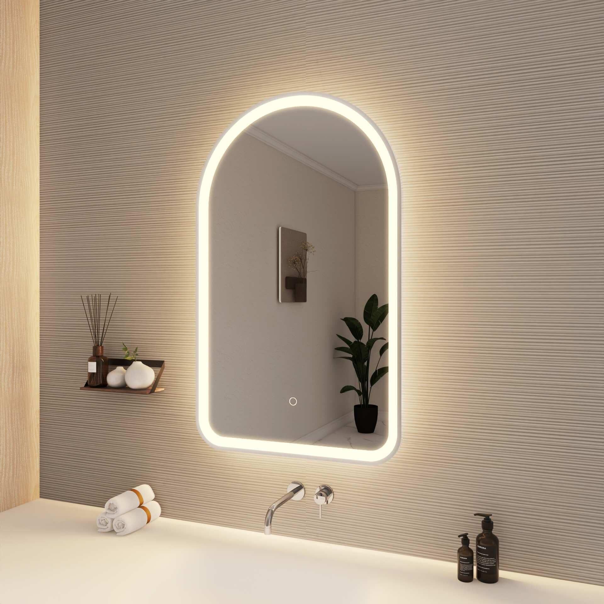 Harmoni 36 Inch Arched LED Lighted Mirror by Elegant Decor