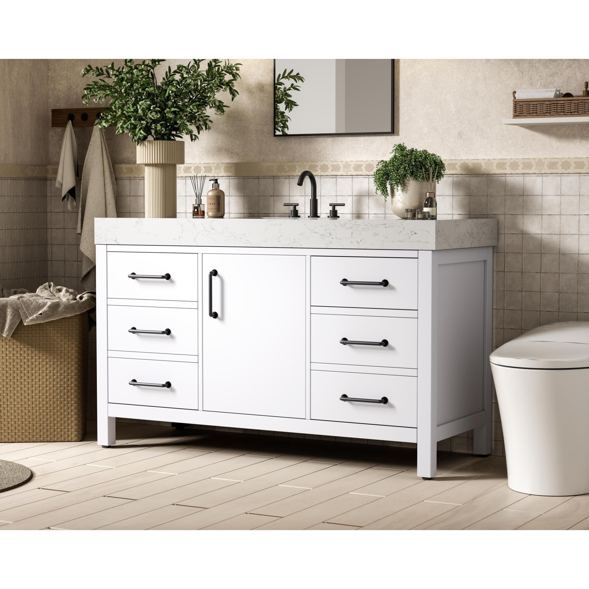 Nathan 54 Inch Bath Vanity by Elegant Dcor